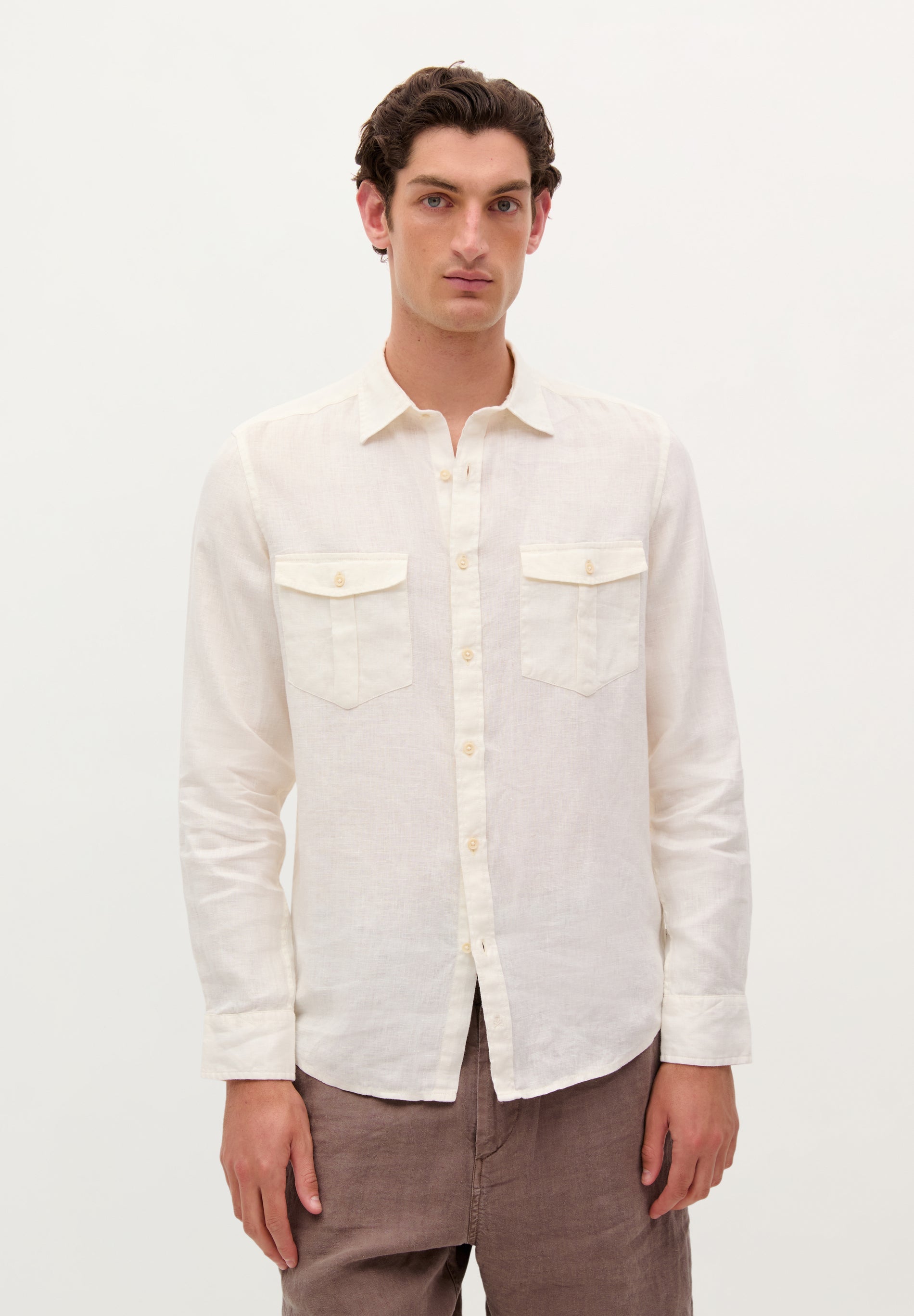 CAMISA BOLSILLOS LINO