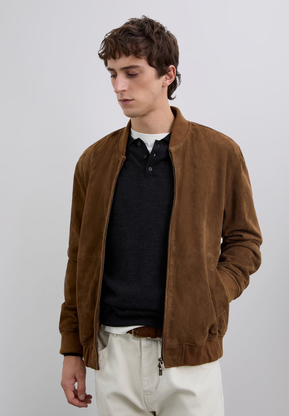 CHAQUETA BOMBER PIEL