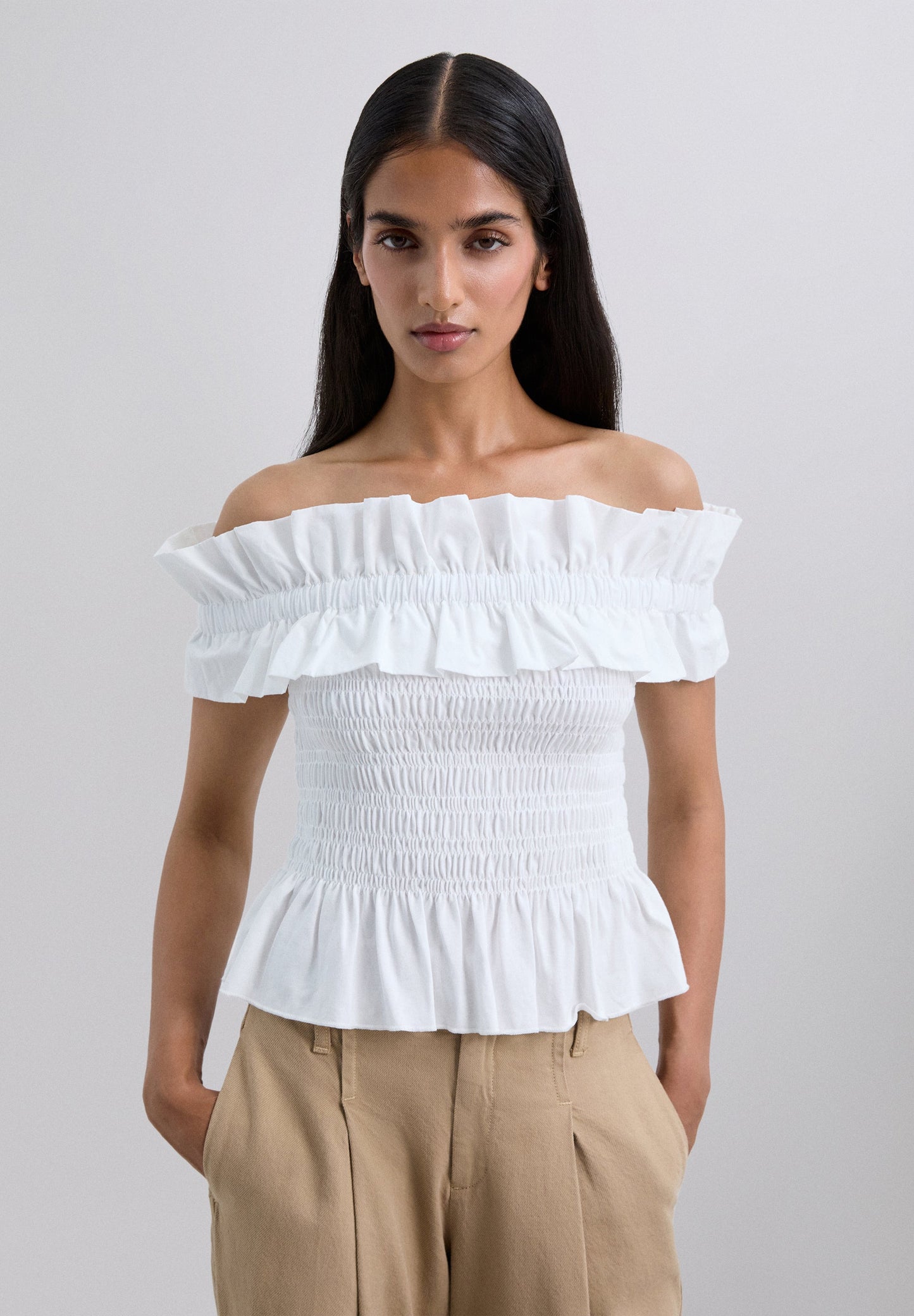 TOP FRUNCE VOLANTES ABEJA