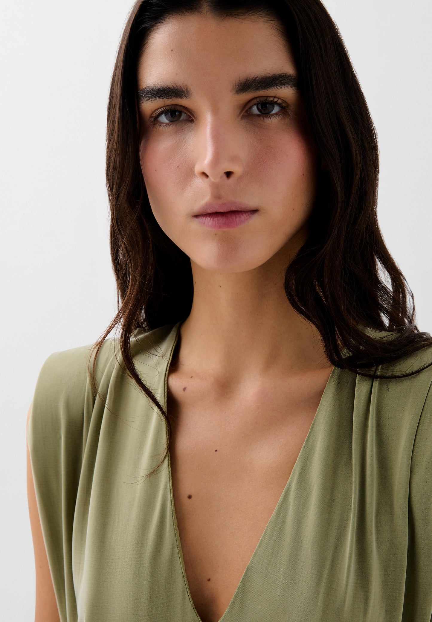 VESTIDO CUPRO DETALLE CINTURA