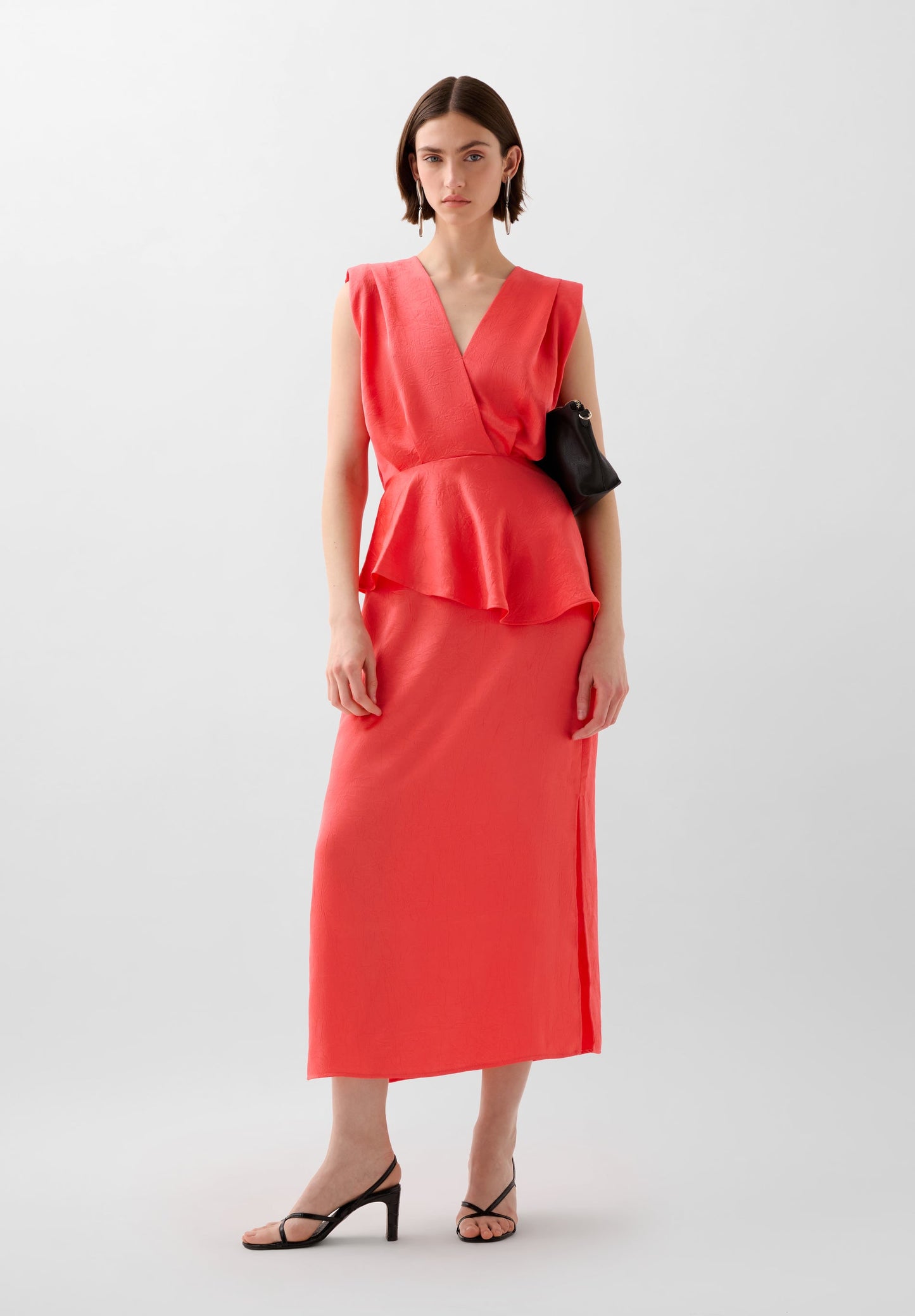 FALDA MIDI FLUIDA TEXTURA