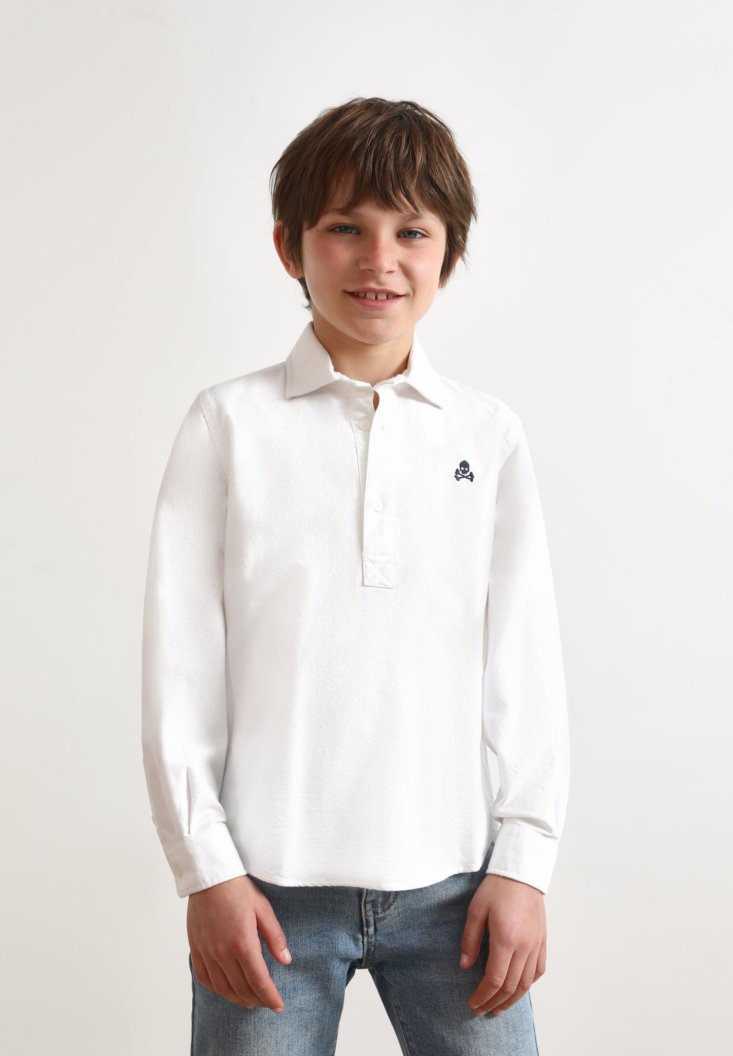 POLERA OXFORD CALAVERA CONTRASTE