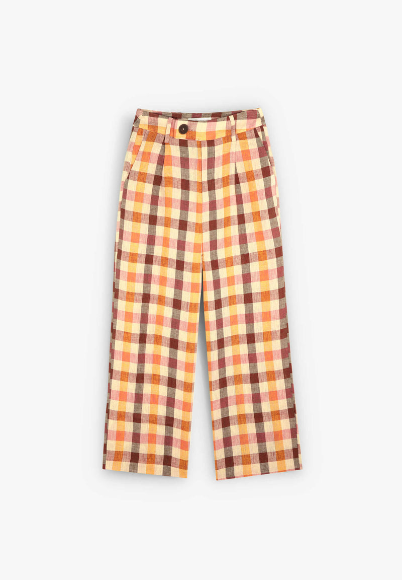 PANTALÓN VICHY LINO CUADROS