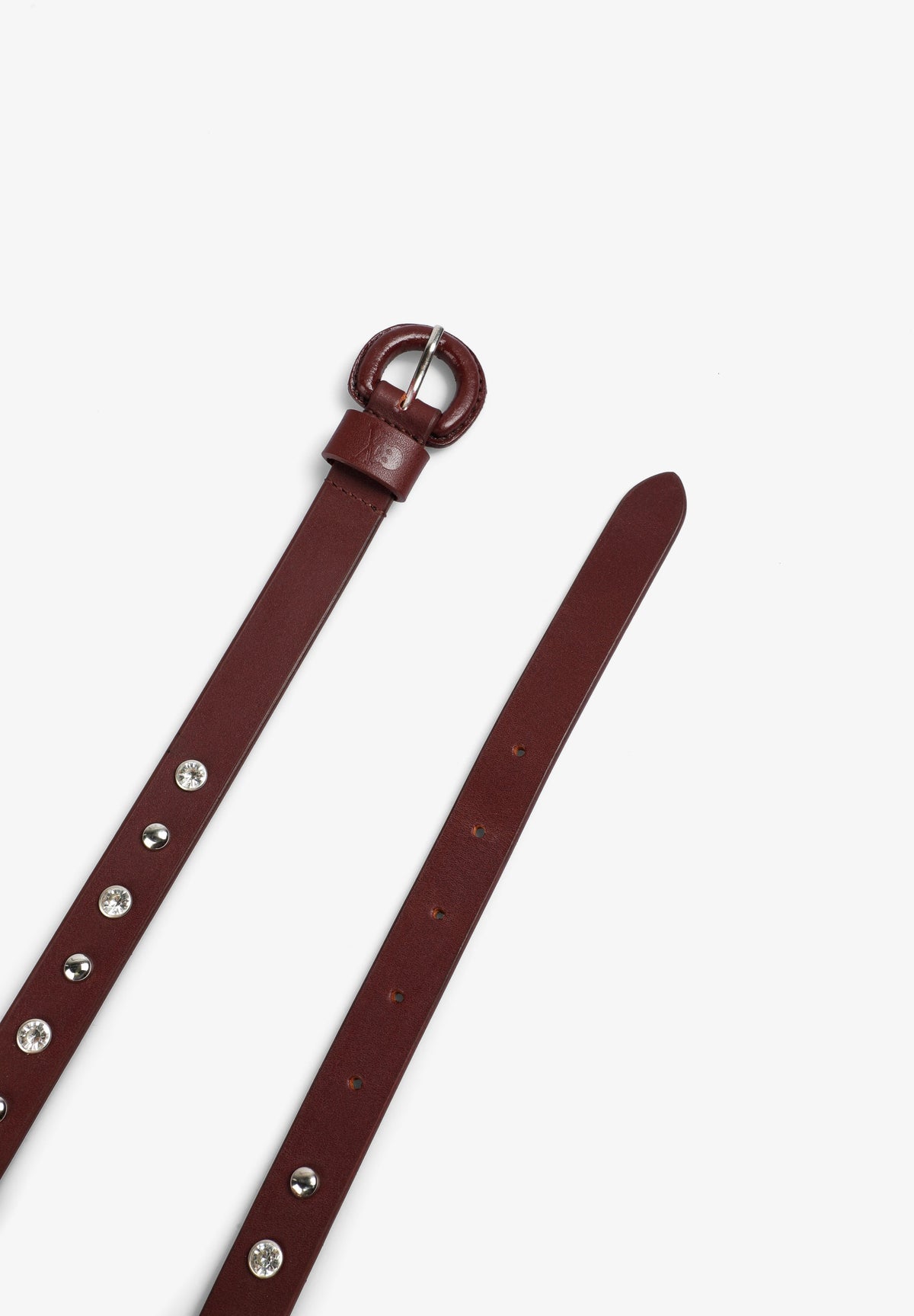 CINTURÓN PIEL STRASS Y TACHUELAS