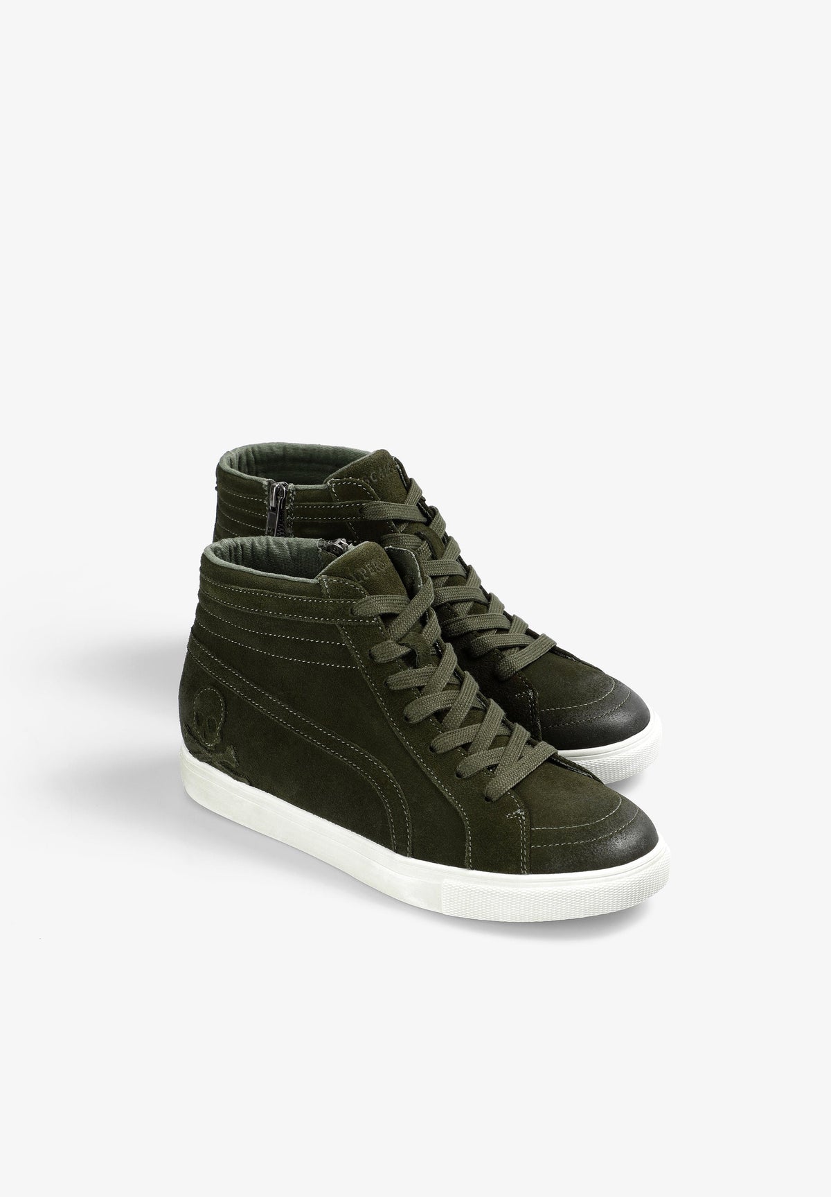 SNEAKERS ALTAS PIEL CALAVERA