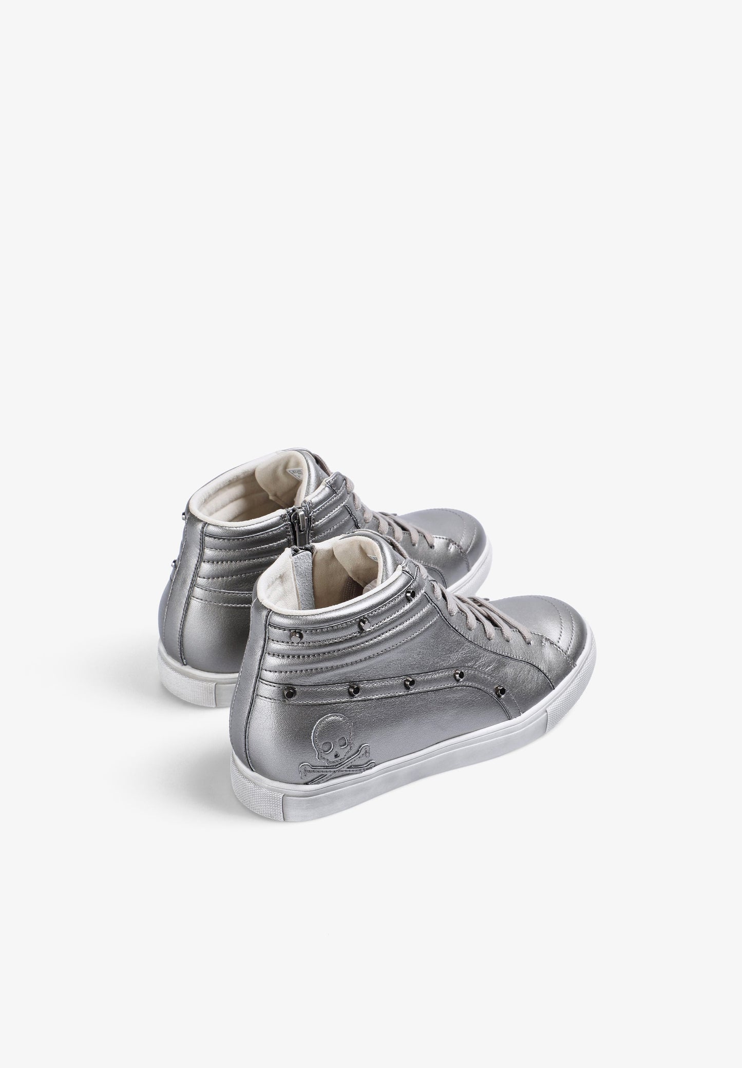 SNEAKERS ALTAS PIEL CALAVERA