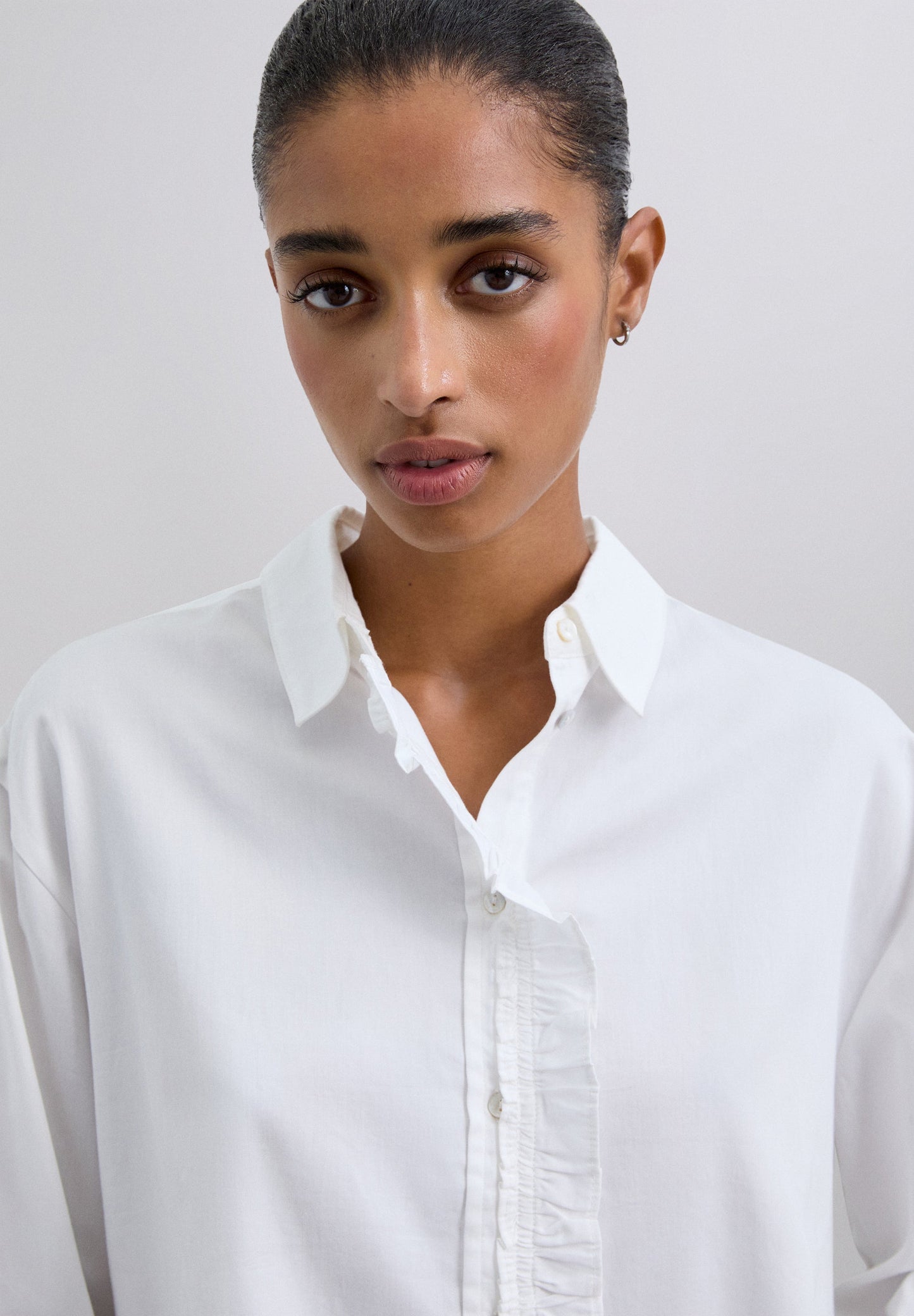 CAMISA CROPPED FRUNCES