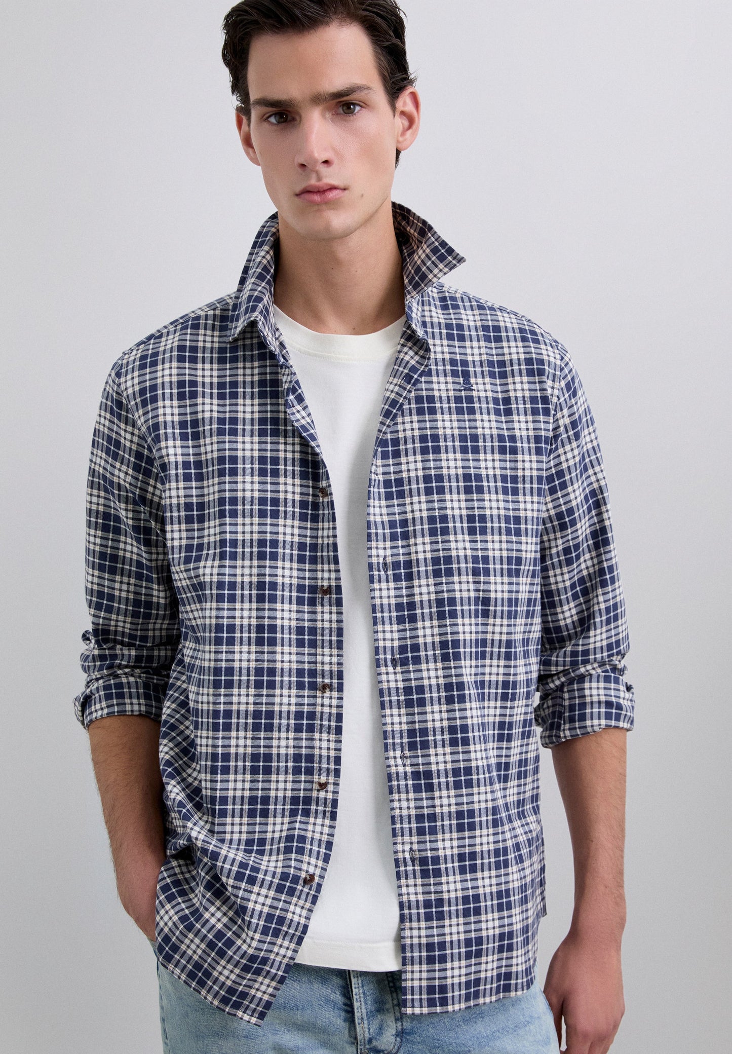 CAMISA ESTAMPADA CUADROS TARTÁN