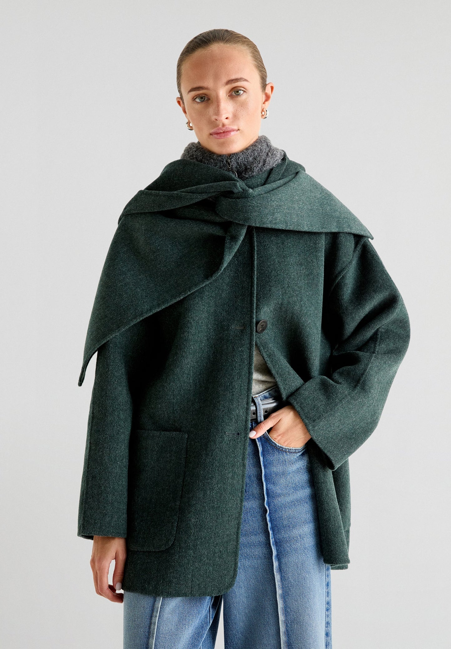 Bufanda Scalpers Abrigo Acolchado Scalpers ABRIGO MIDI ACOLCHADO