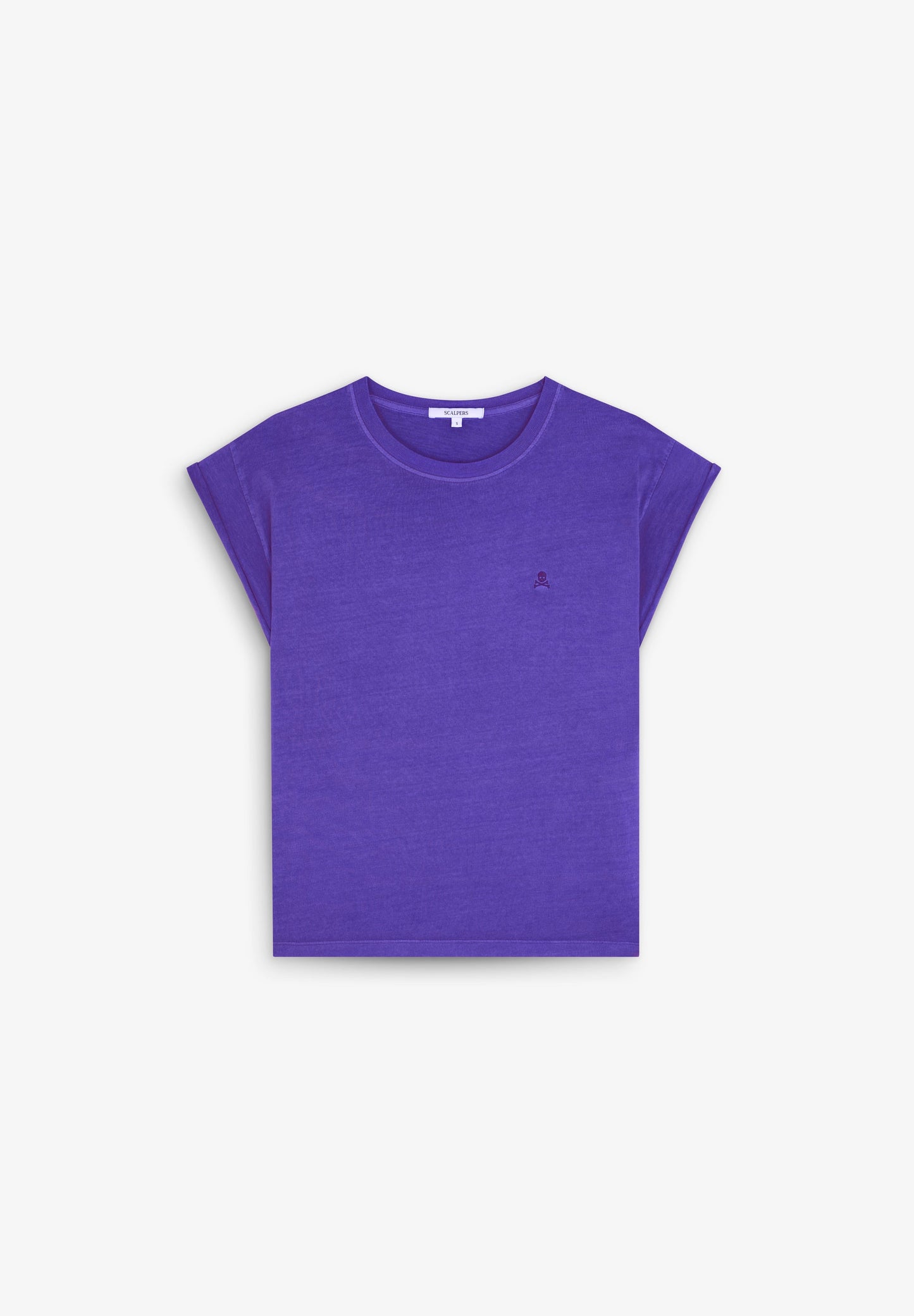 POLERA CALAVERA BORDADA TONO