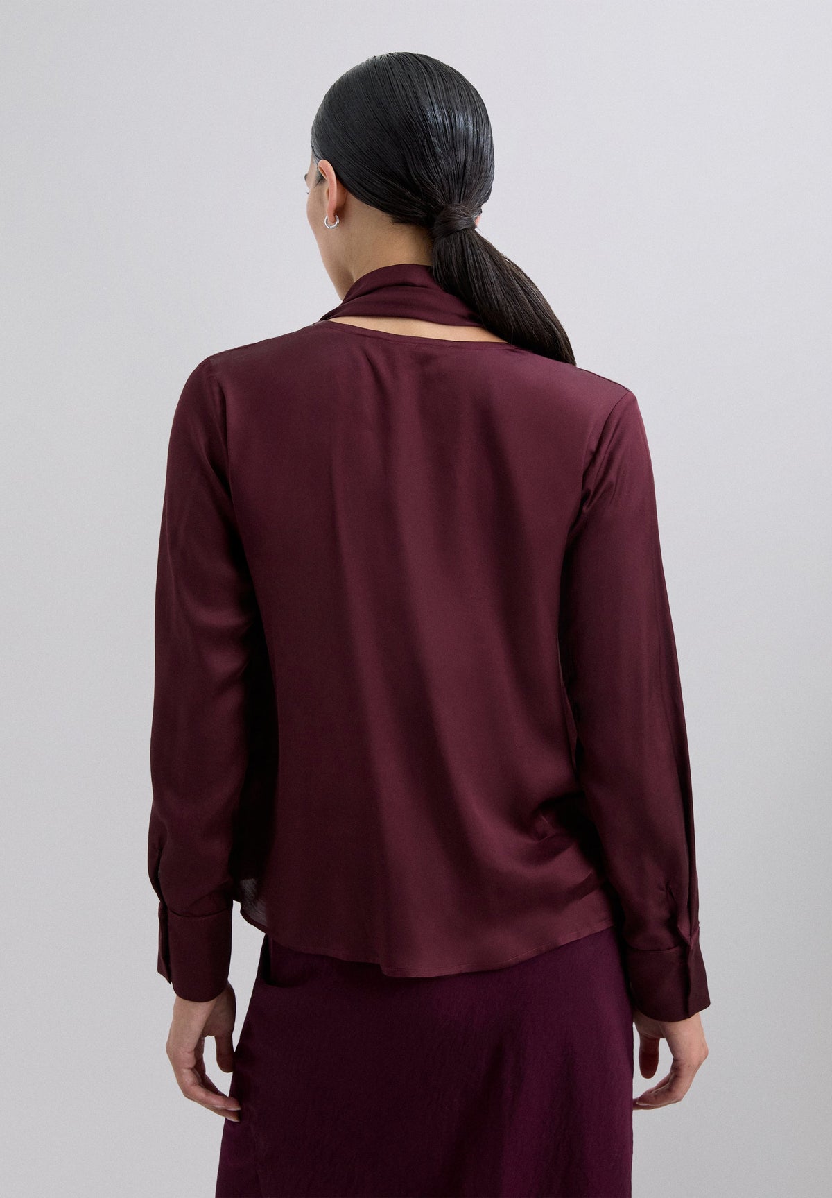 BLUSA SATÉN DRAPEADA