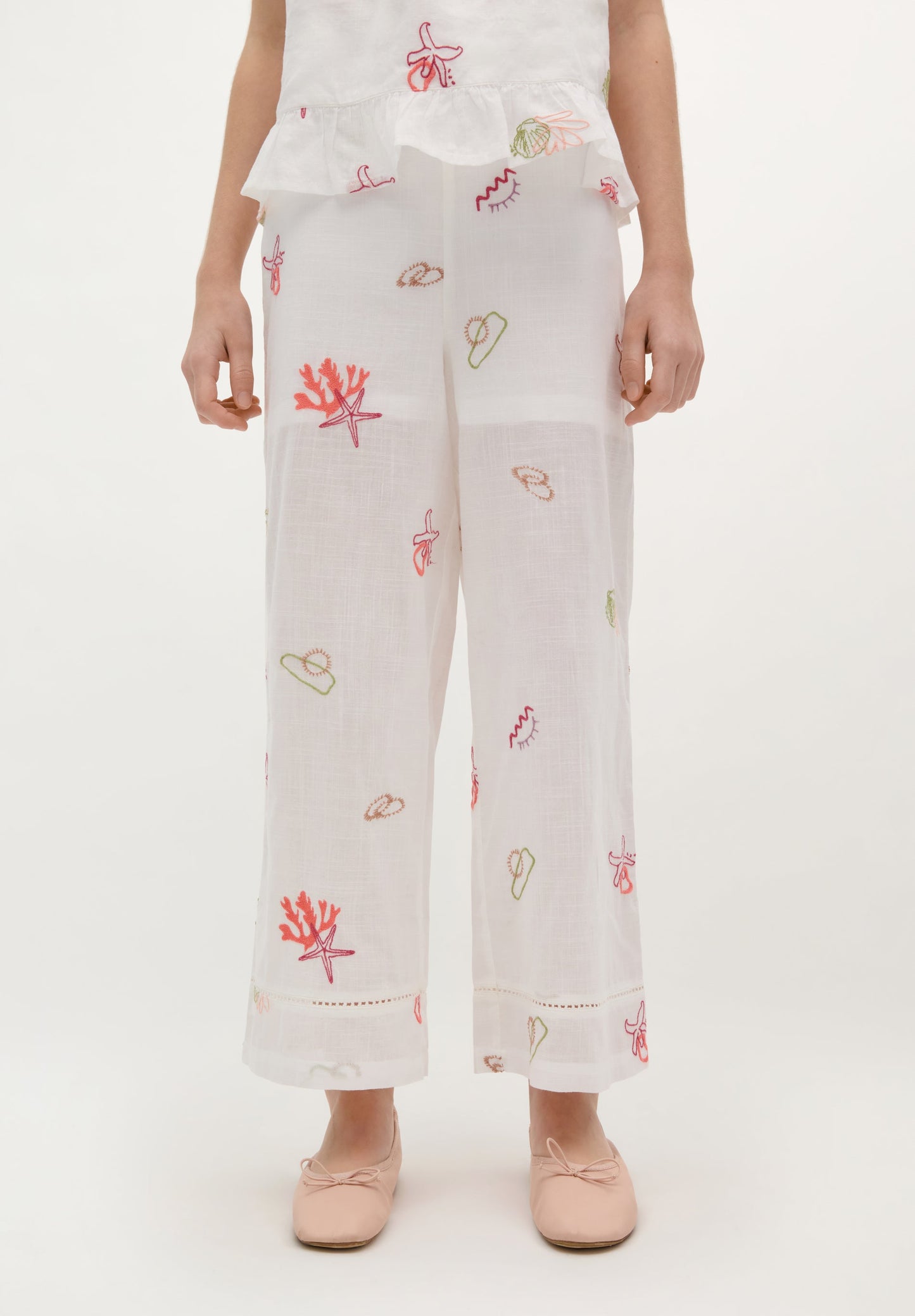 PANTALÓN ALGODÓN BORDADOS