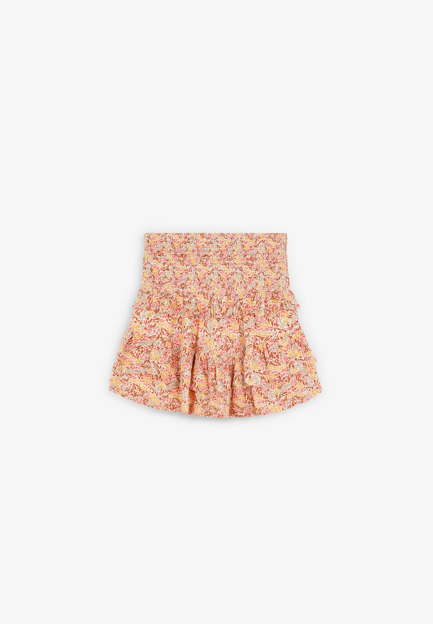 FALDA MINI FLORES VOLANTES