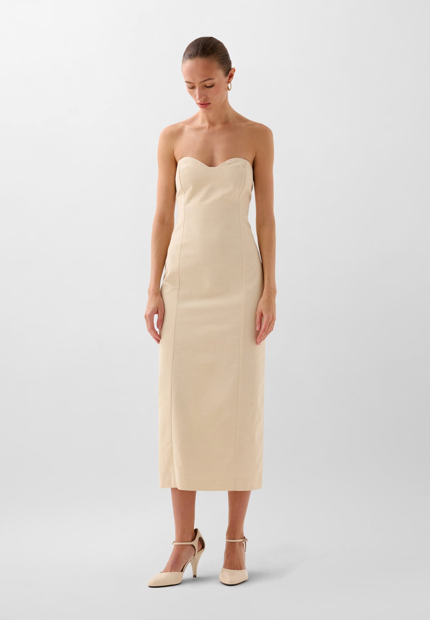 VESTIDO PINZAS ABERTURA