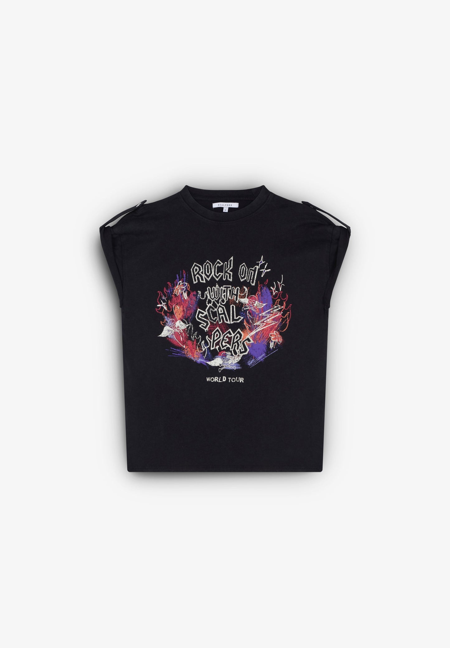 POLERA ROCK PRINT FRONTAL