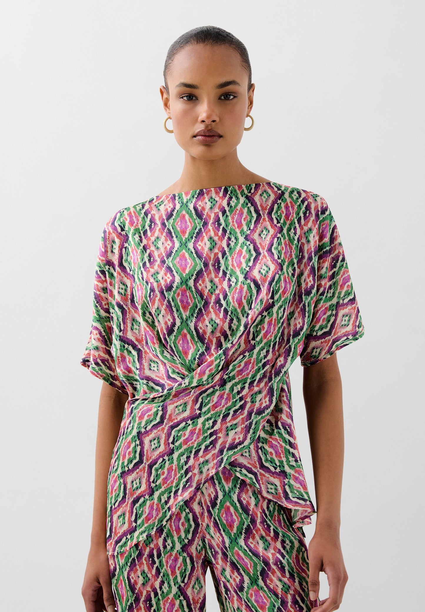 POLERA FLUIDA PRINT CRUZADO