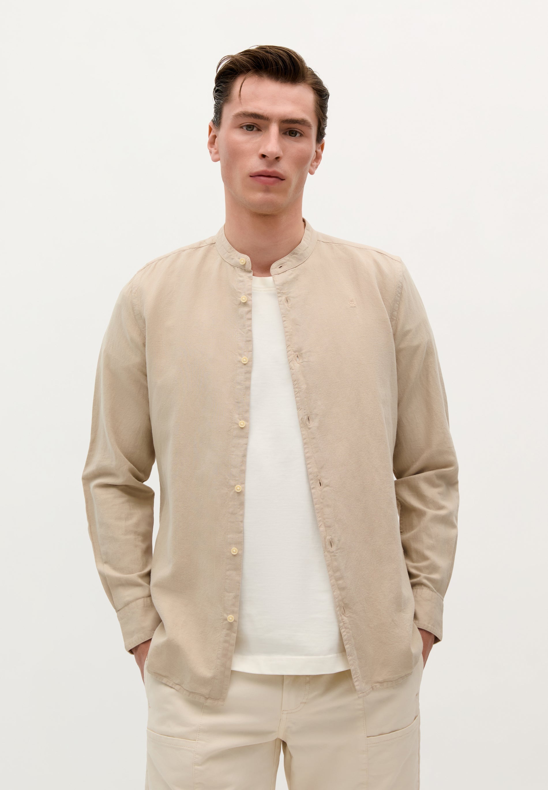 CAMISA LINO CUELLO MAO