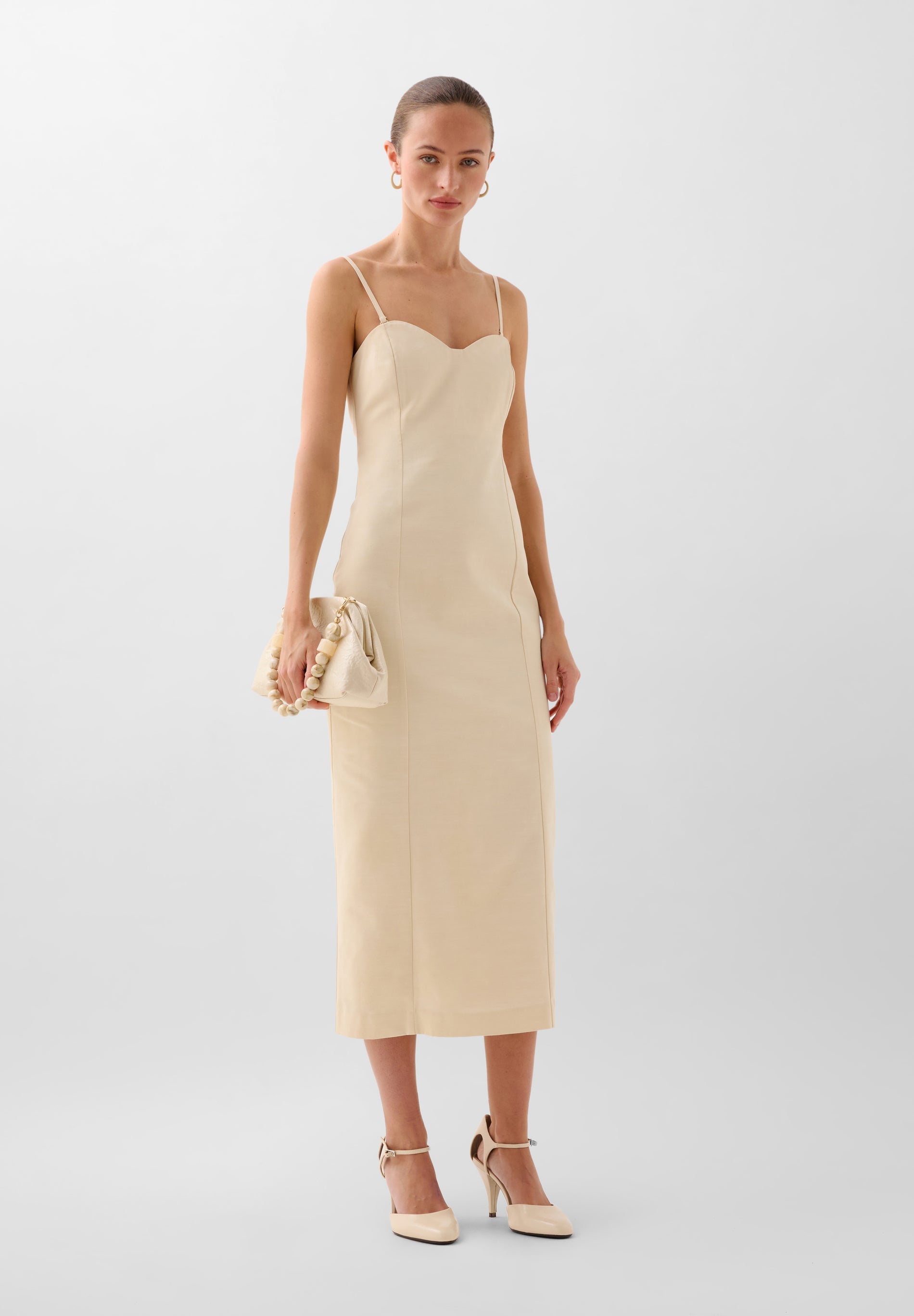 VESTIDO PINZAS ABERTURA