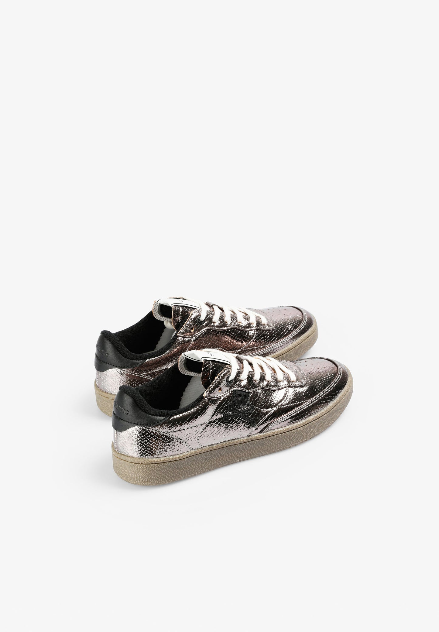 SNEAKERS METALIZADAS TEXTURA SERPIENTE