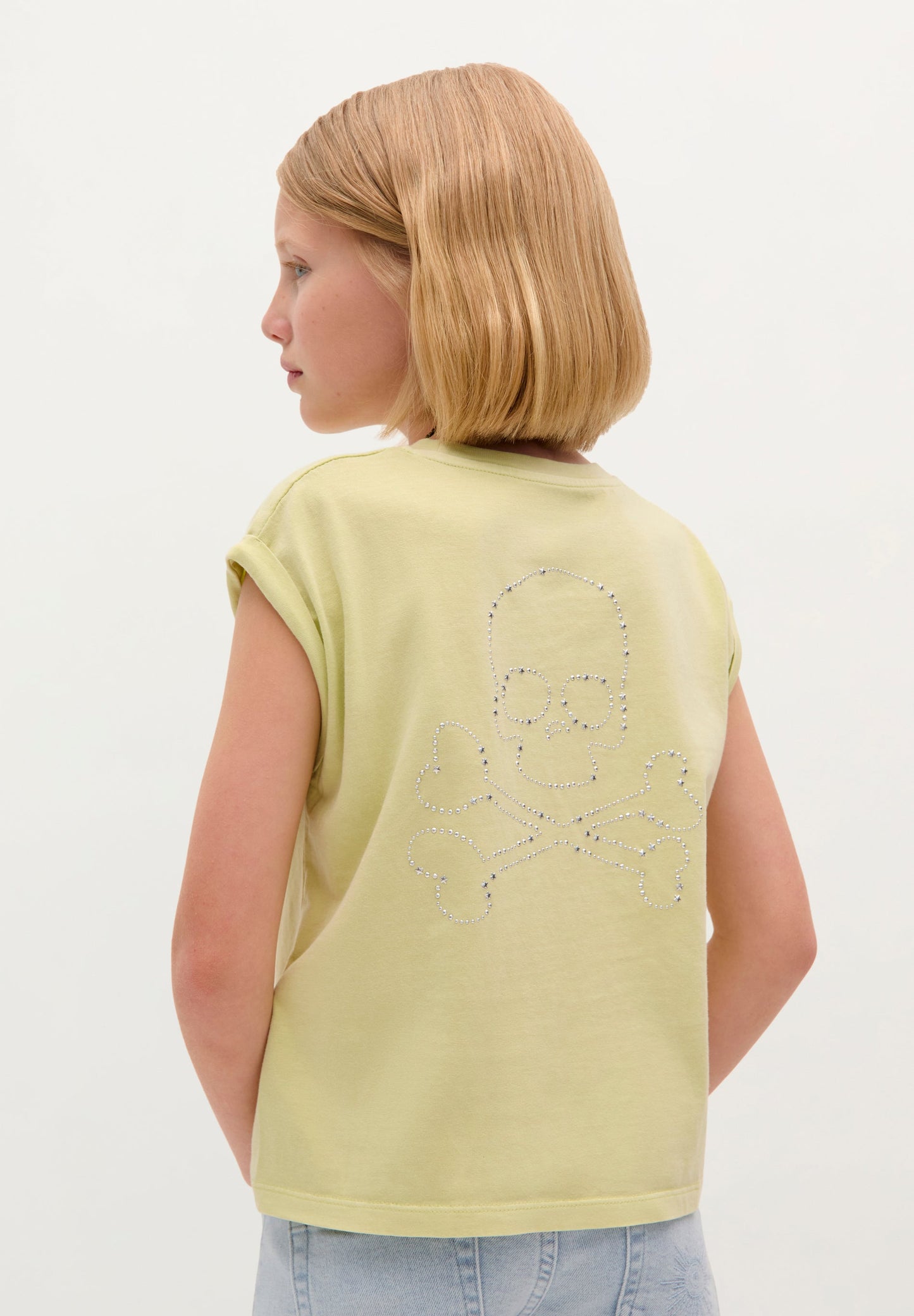 CAMISETA ALGODÓN NUDO CALAVERA TRASERA