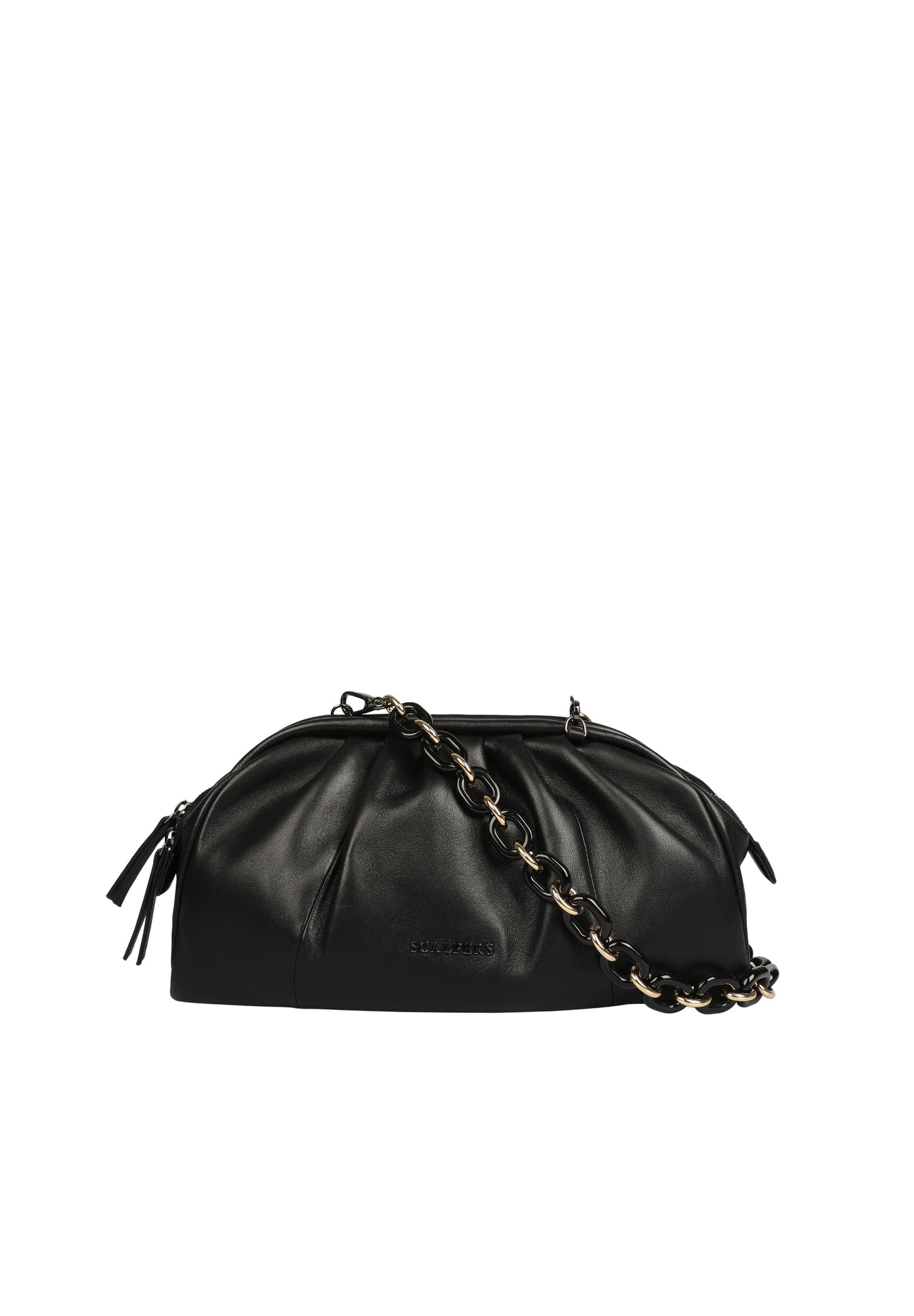 BOLSO CLUTCH PIEL FRUNCES