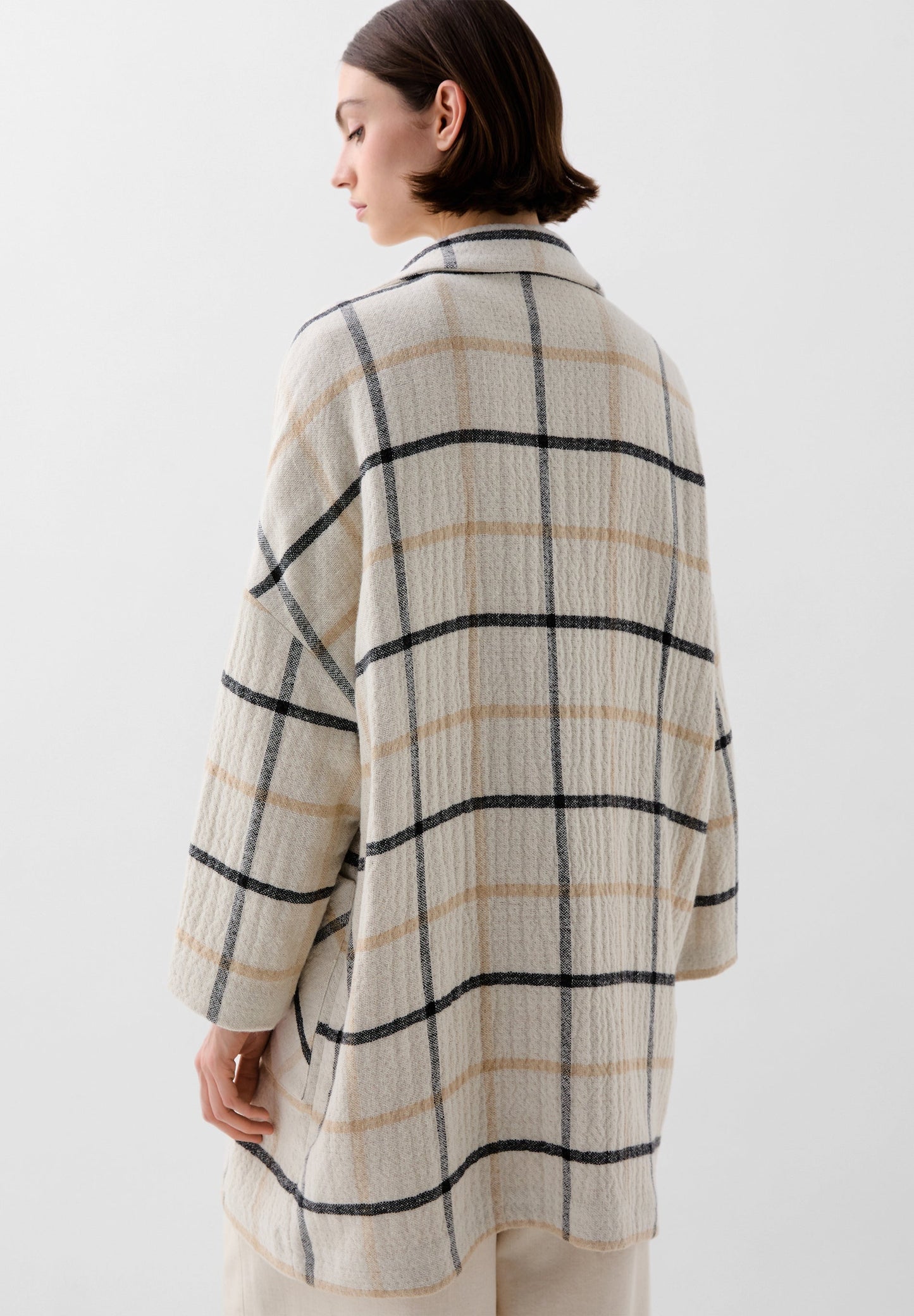 ABRIGO PAÑO CUADROS