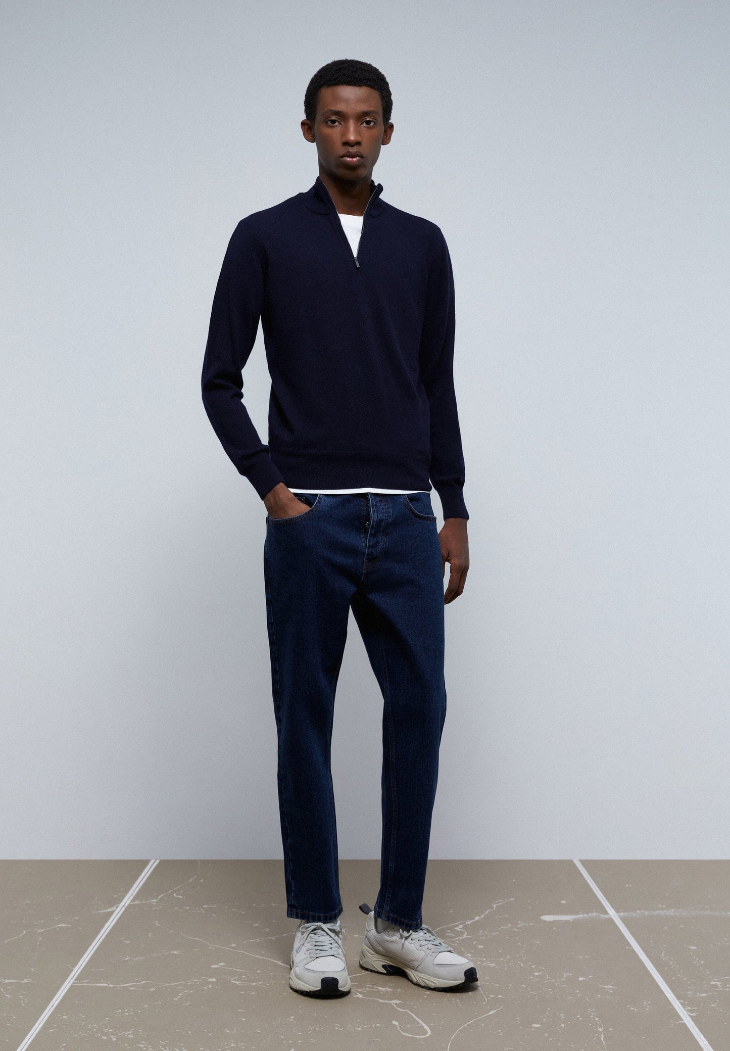 SWEATER CREMALLERA CALAVERA TONO