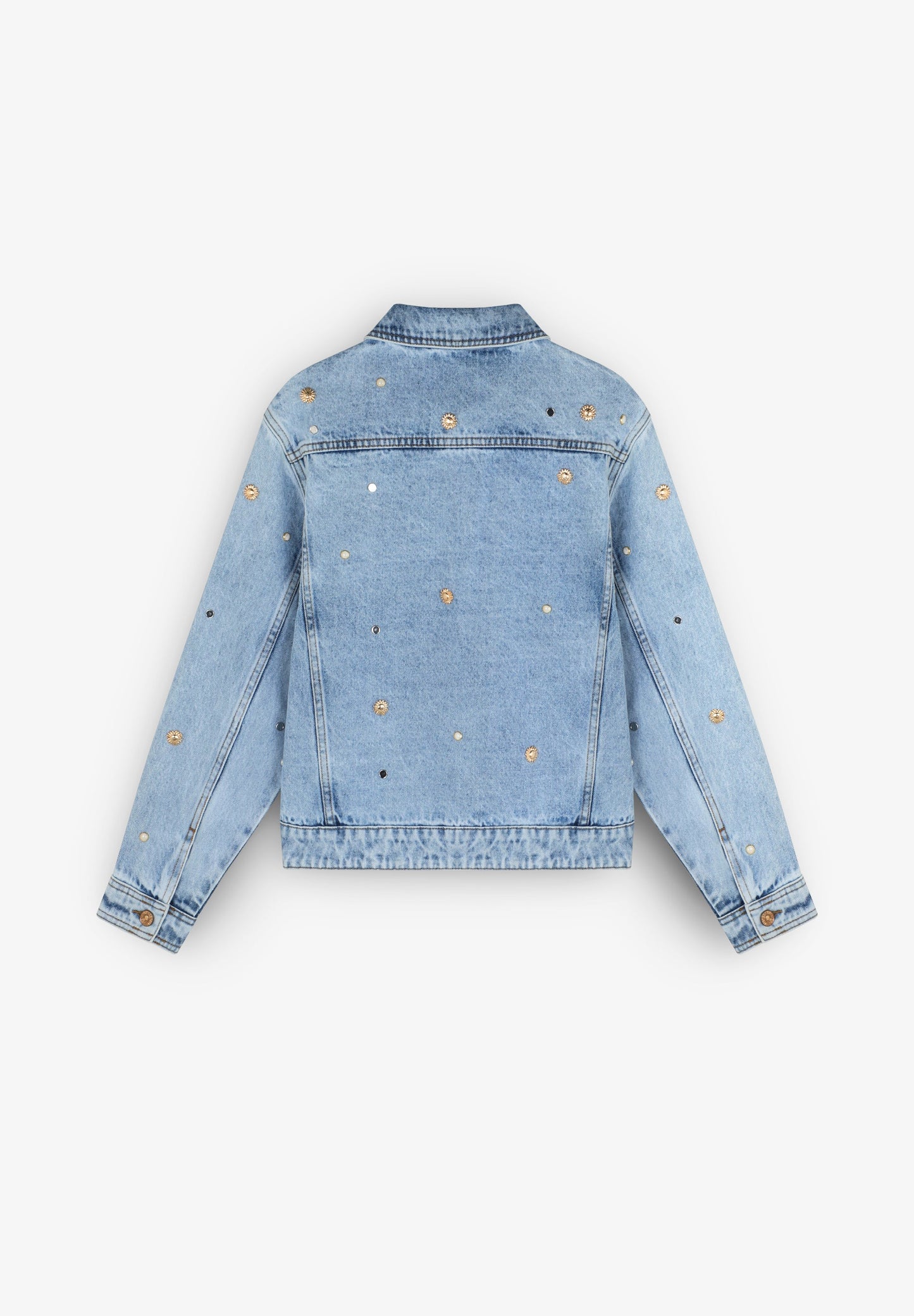 CHAQUETA DENIM TACHUELAS