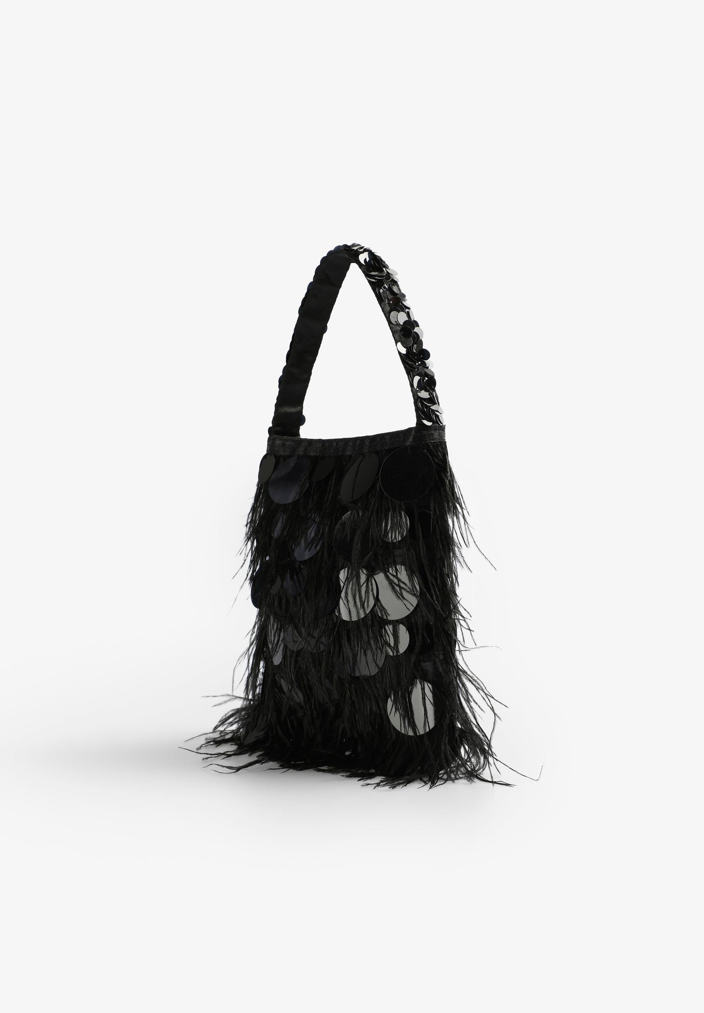 BOLSO PLUMAS Y LENTEJUELAS