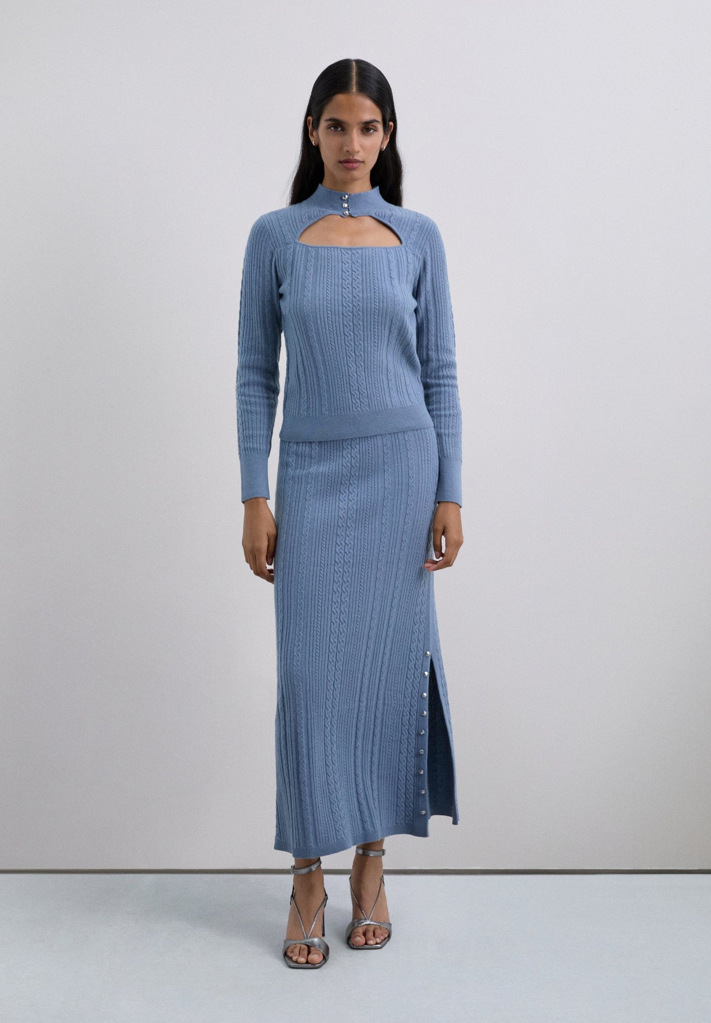 CHALECO CABLE KNIT ABERTURA