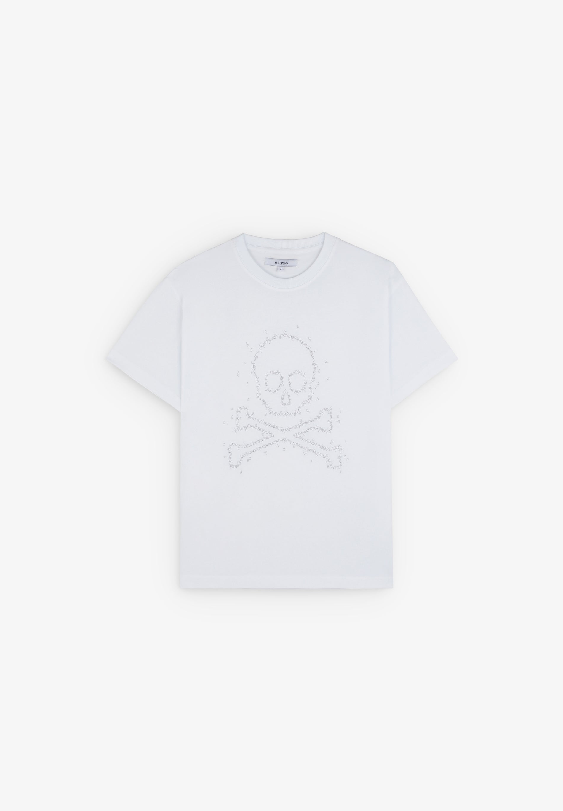 POLERA LETRAS CALAVERA