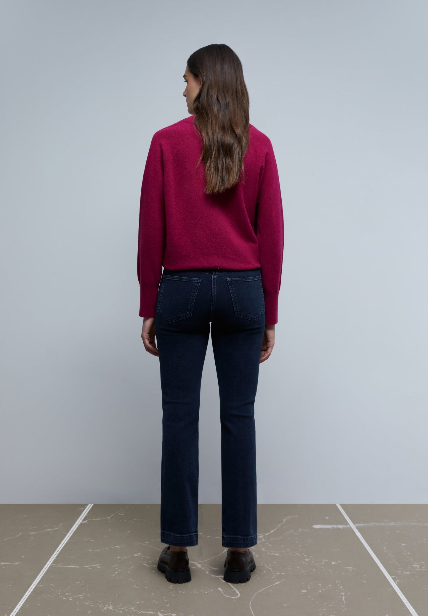 JEANS ANKLE FLARE COSTURAS