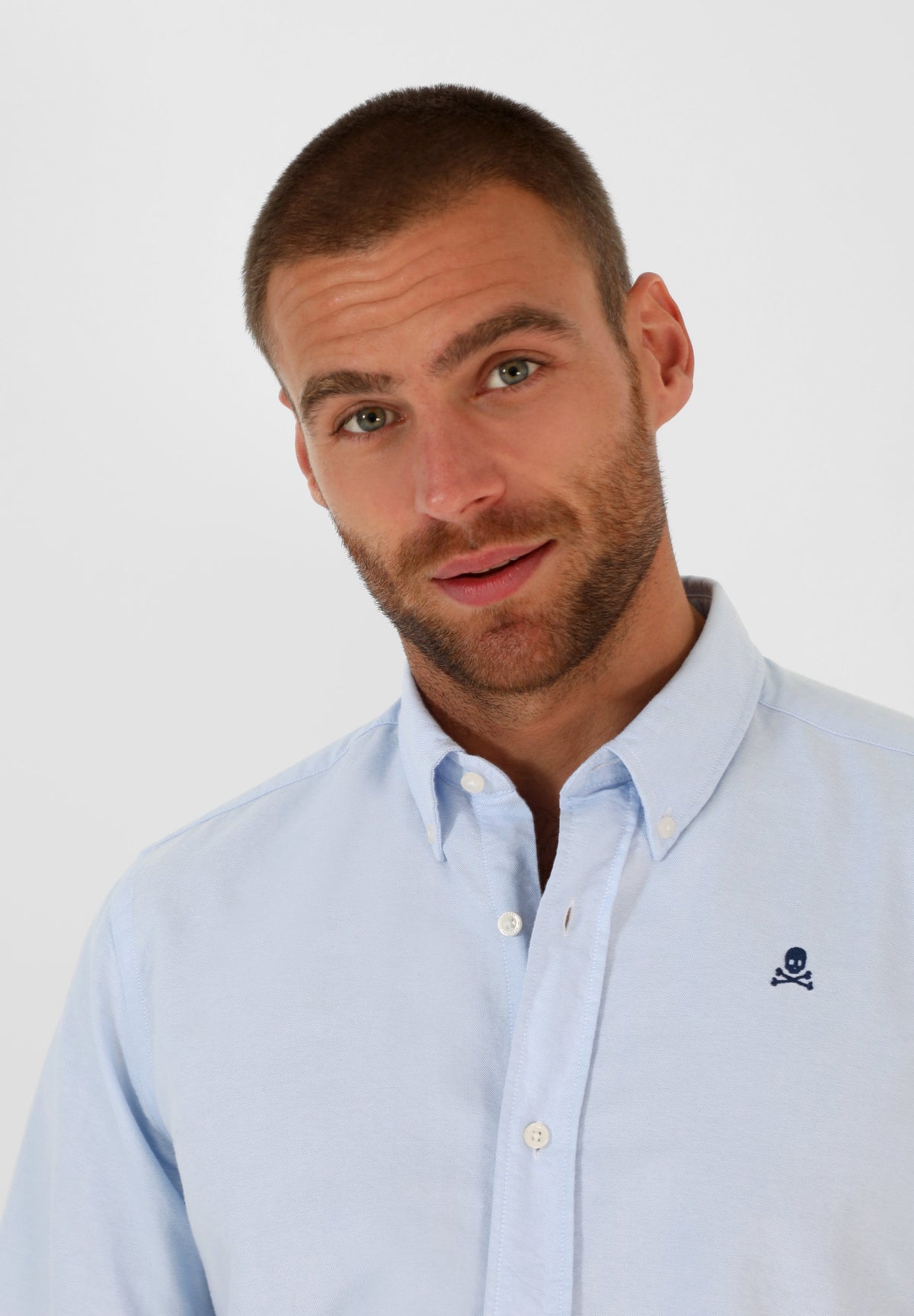 CAMISA OXFORD CALAVERA CONTRASTE