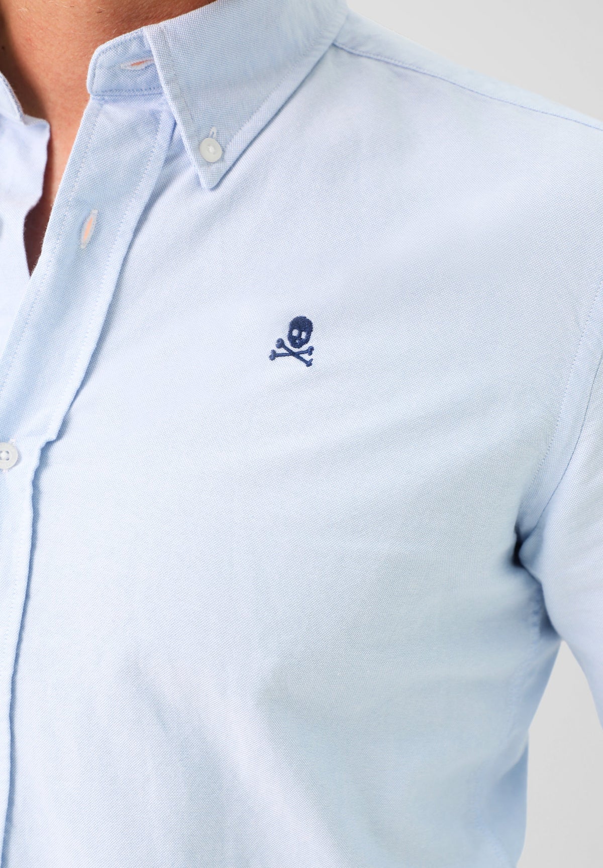 CAMISA OXFORD CALAVERA CONTRASTE