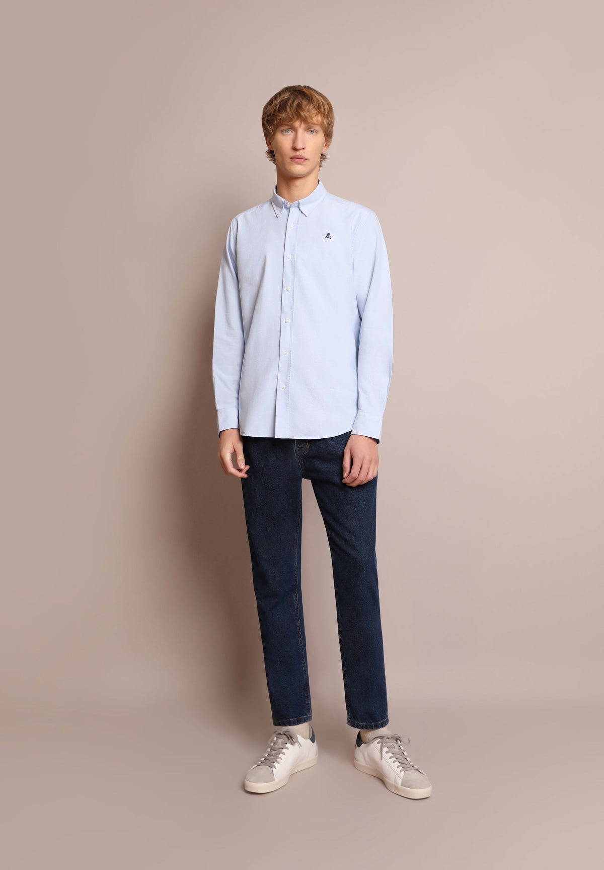 CAMISA OXFORD CALAVERA CONTRASTE