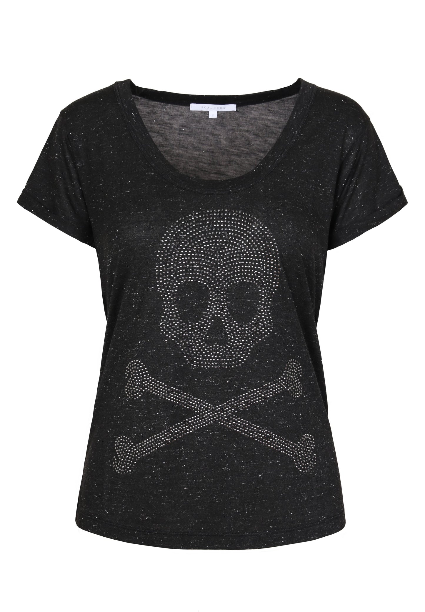 POLERA CALAVERA GRANDE TACHAS