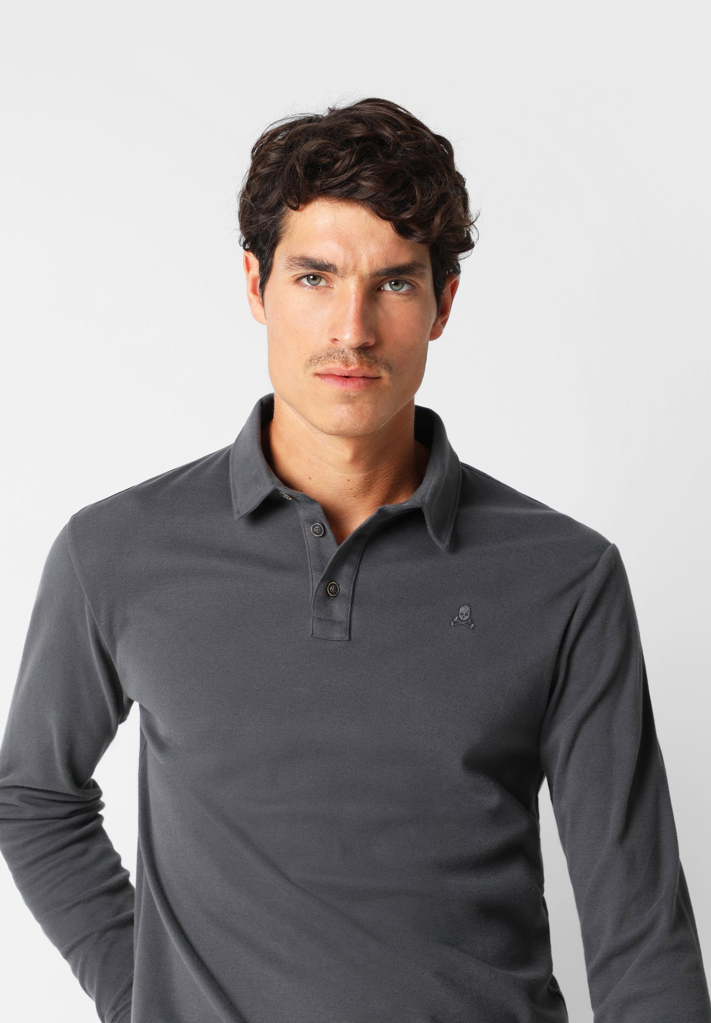 POLO MANGA LARGA PEACH