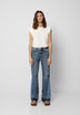 JEANS FLARE BAJO PATCH