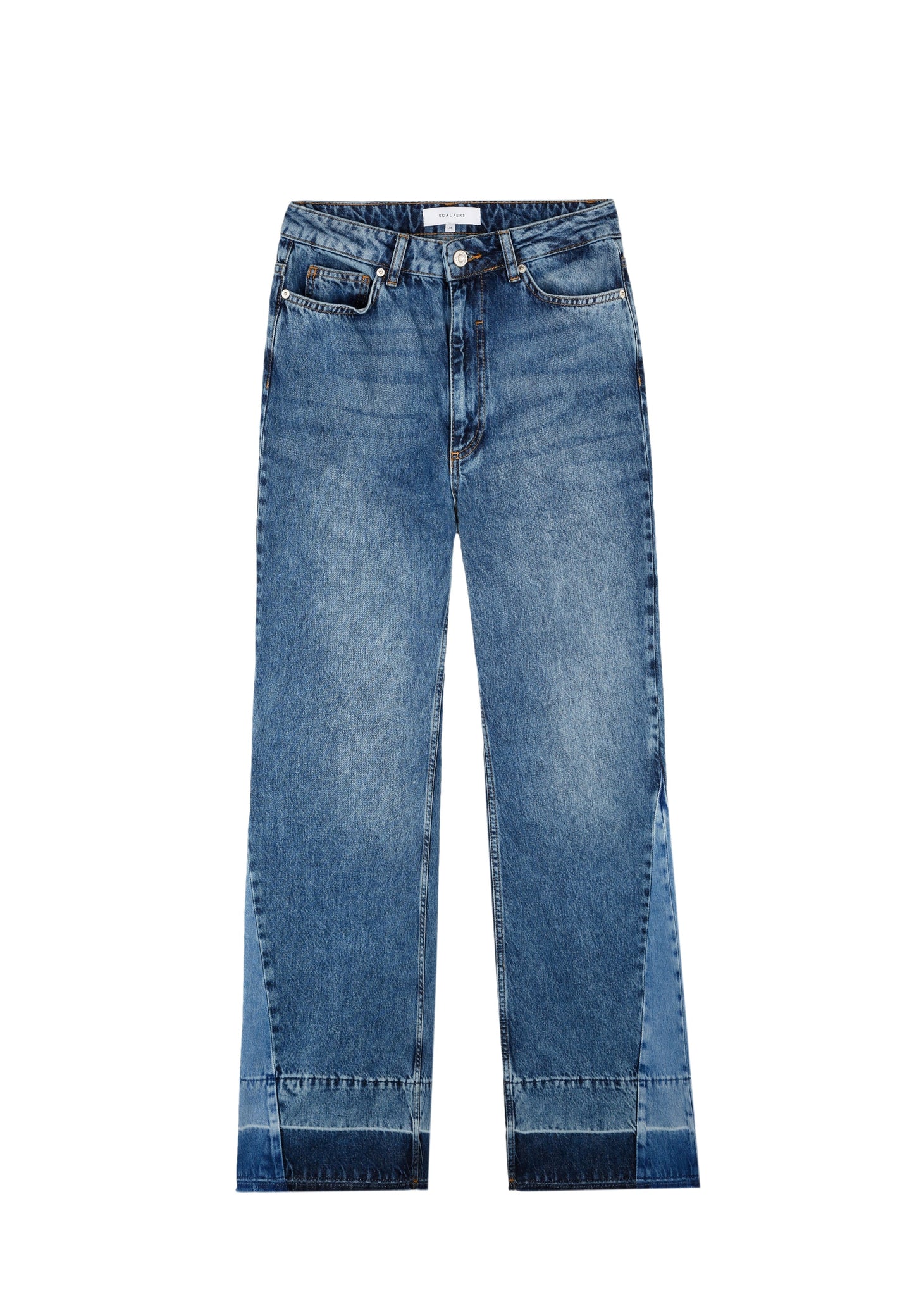 JEANS FLARE BAJO PATCH