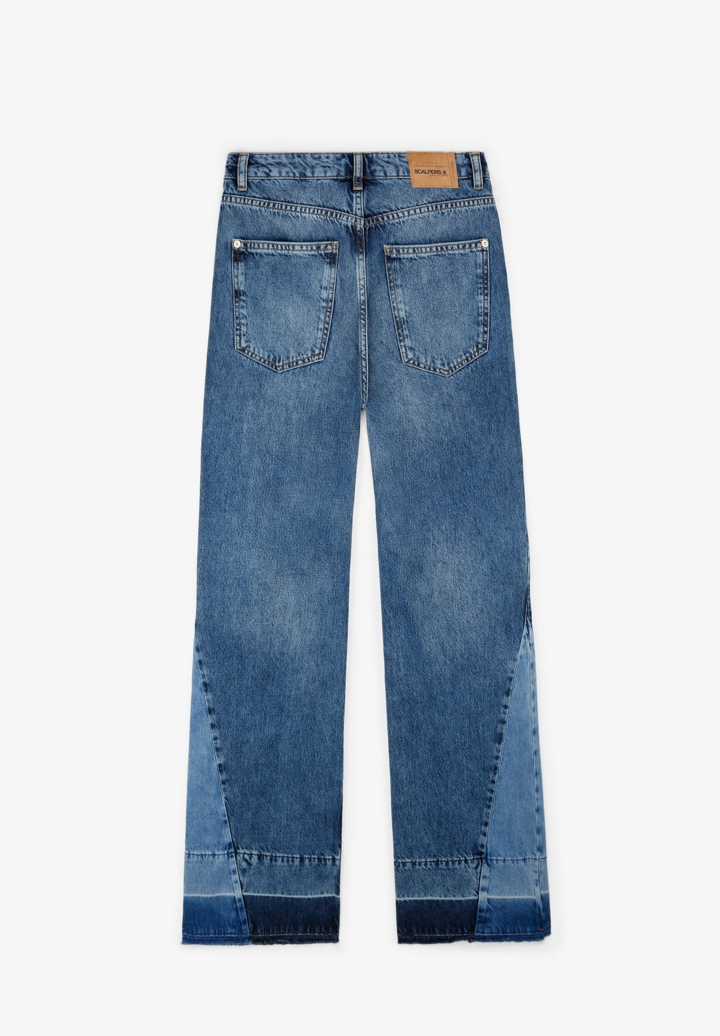 JEANS FLARE BAJO PATCH