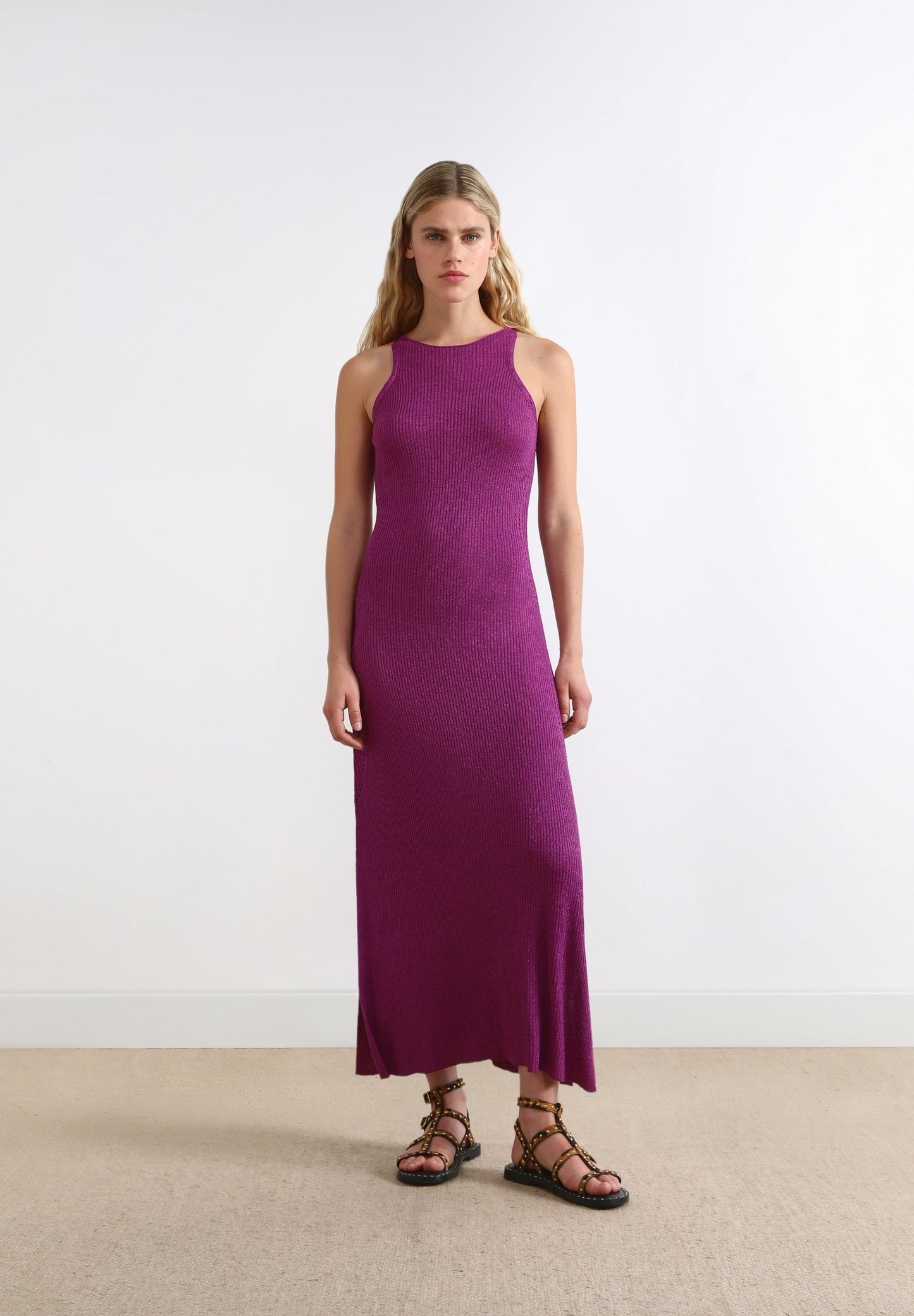 VESTIDO LUREX DETALLE ESPALDA