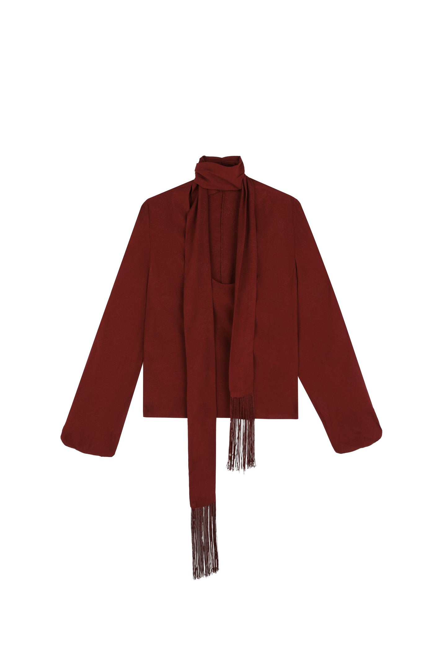 BLUSA JACQUARD LAZADA CUELLO