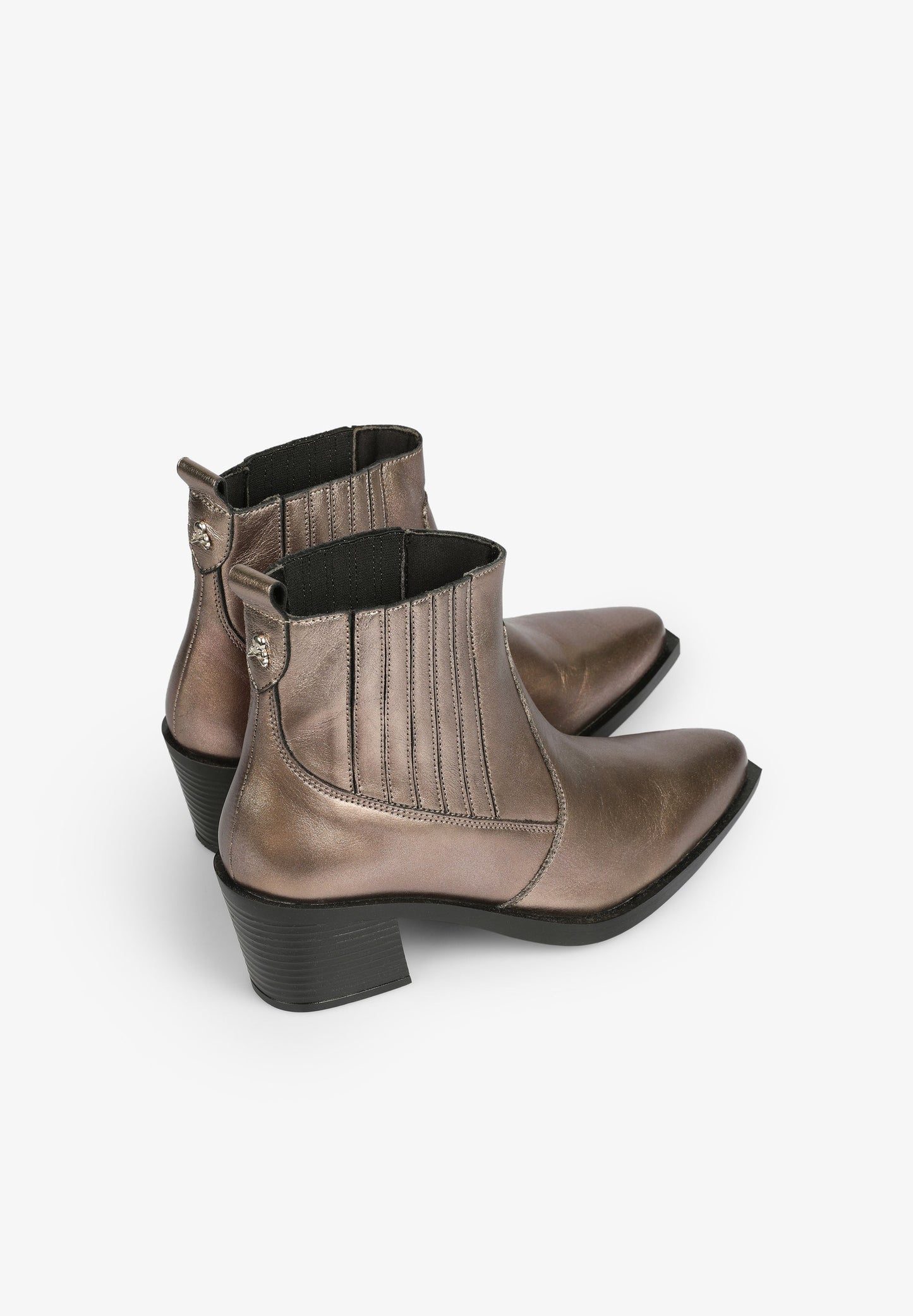 BOTÍN COWBOY METALIZADO