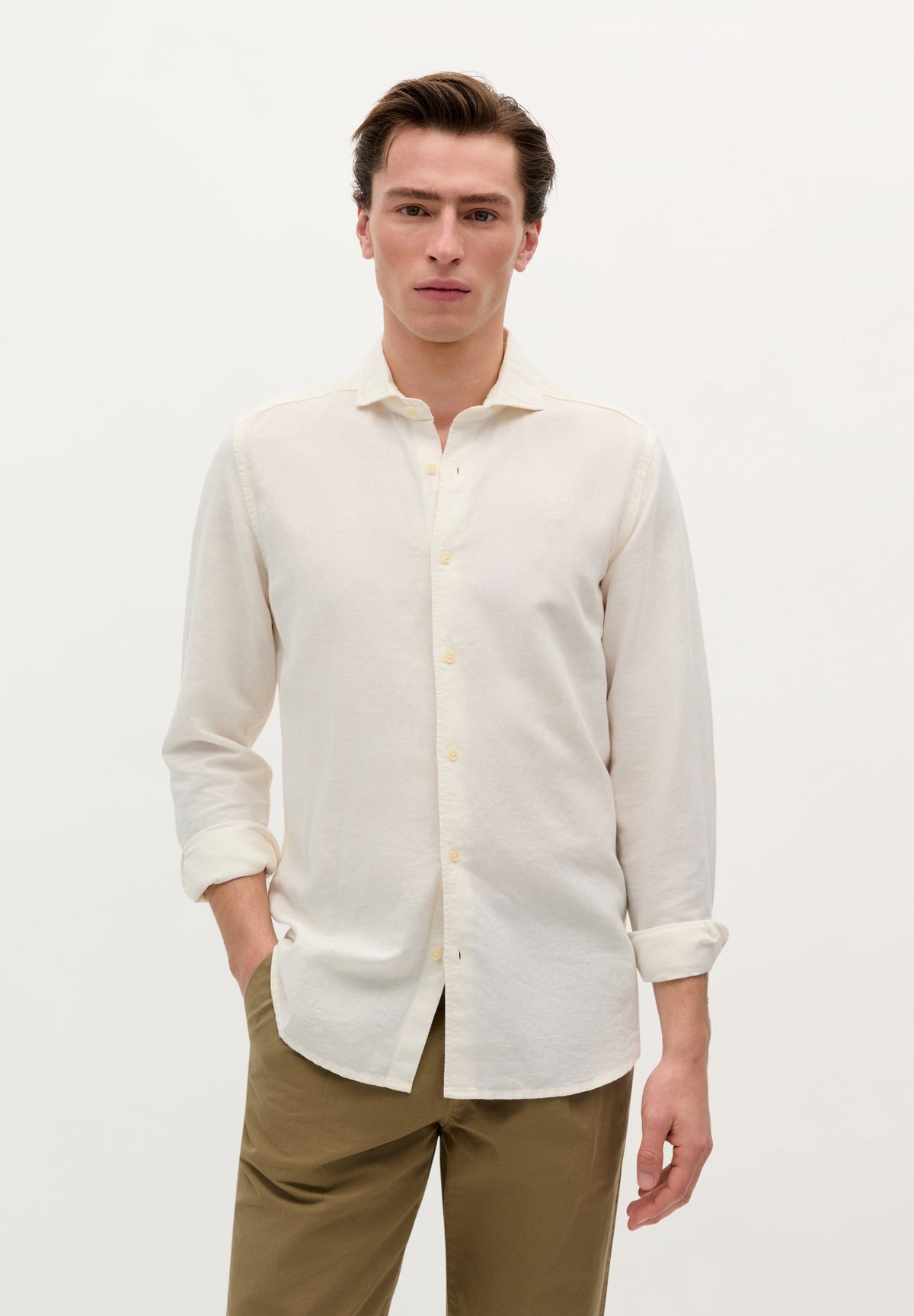 CAMISA LINO CALAVERA