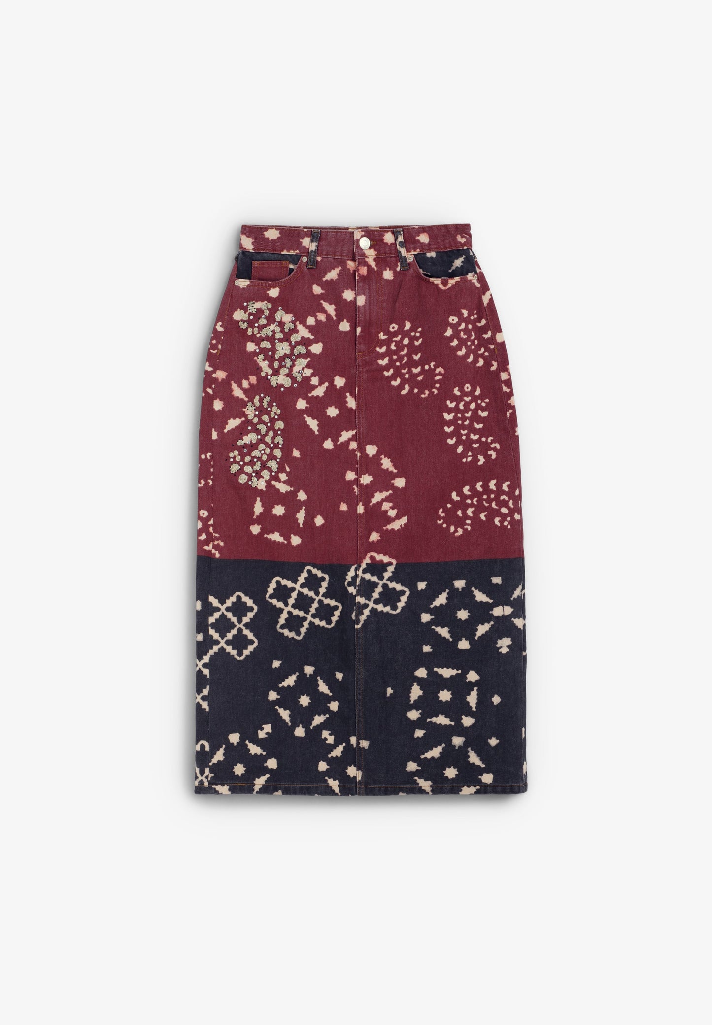 FALDA DENIM ESTAMPADA