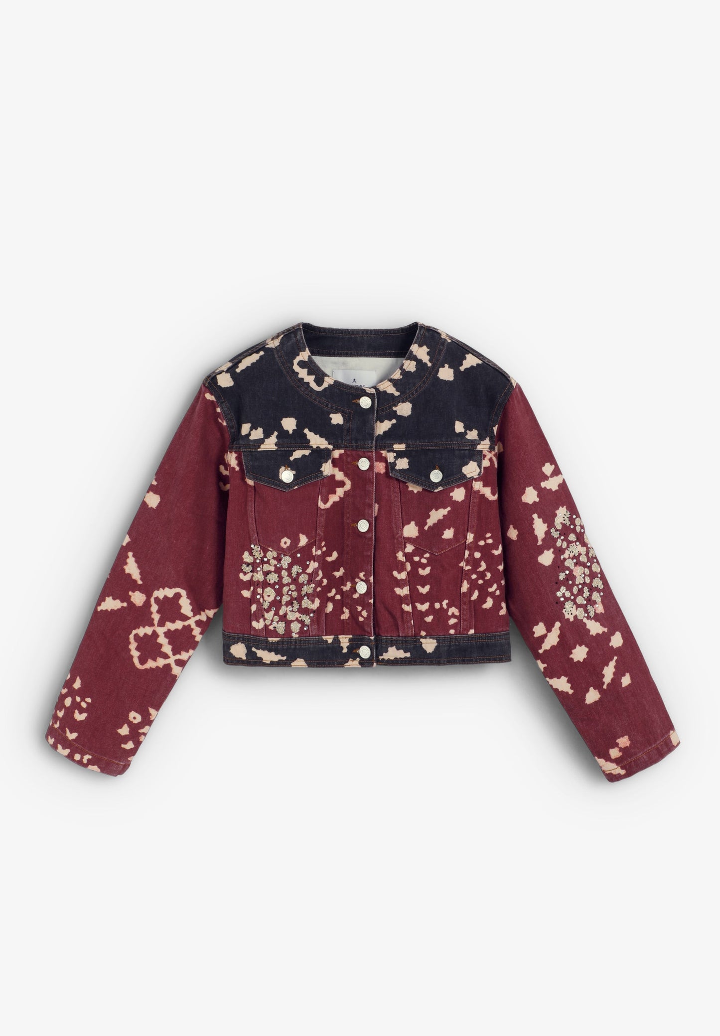 CAMISA DENIM CROP ESTAMPADA