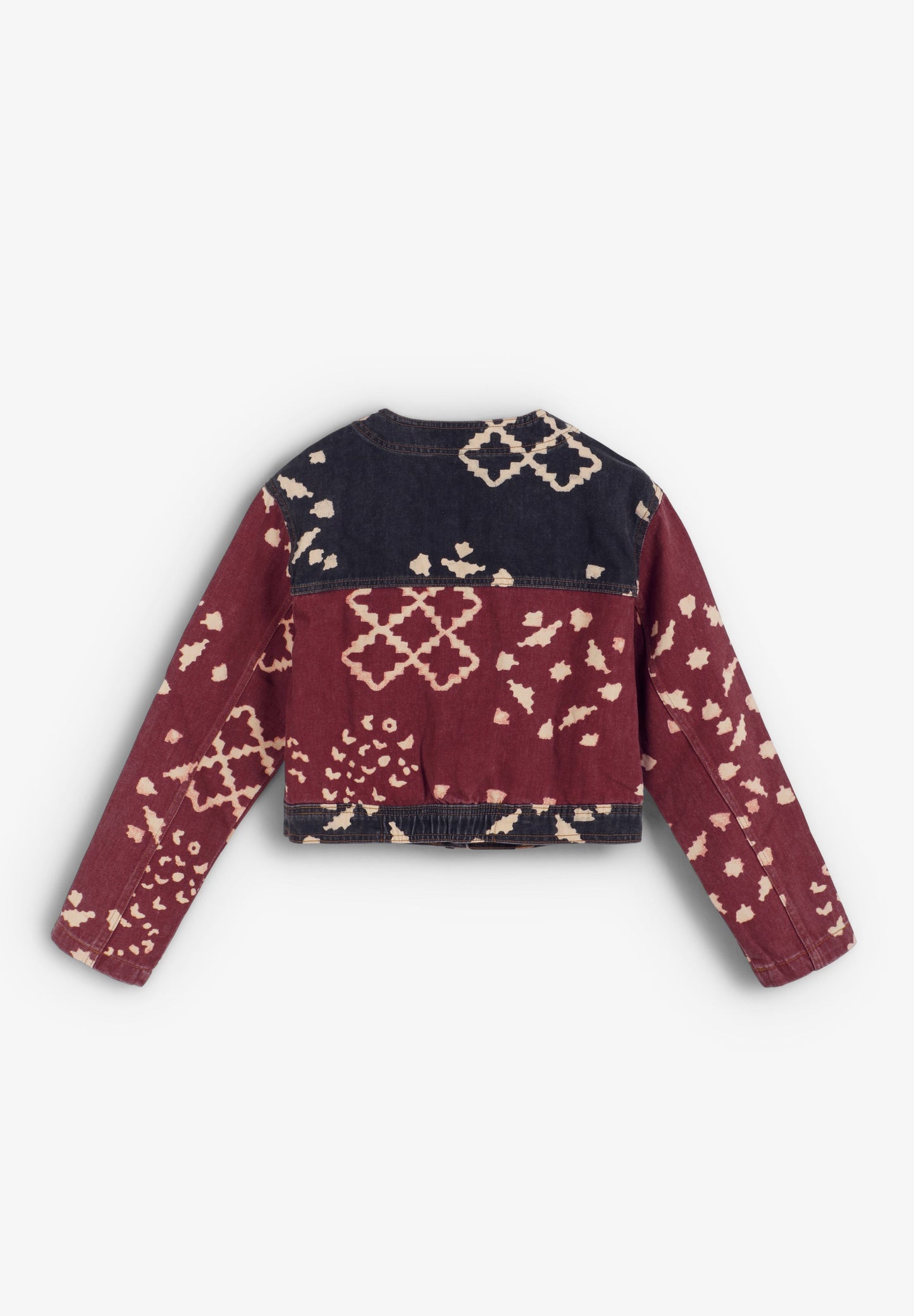 CAMISA DENIM CROP ESTAMPADA