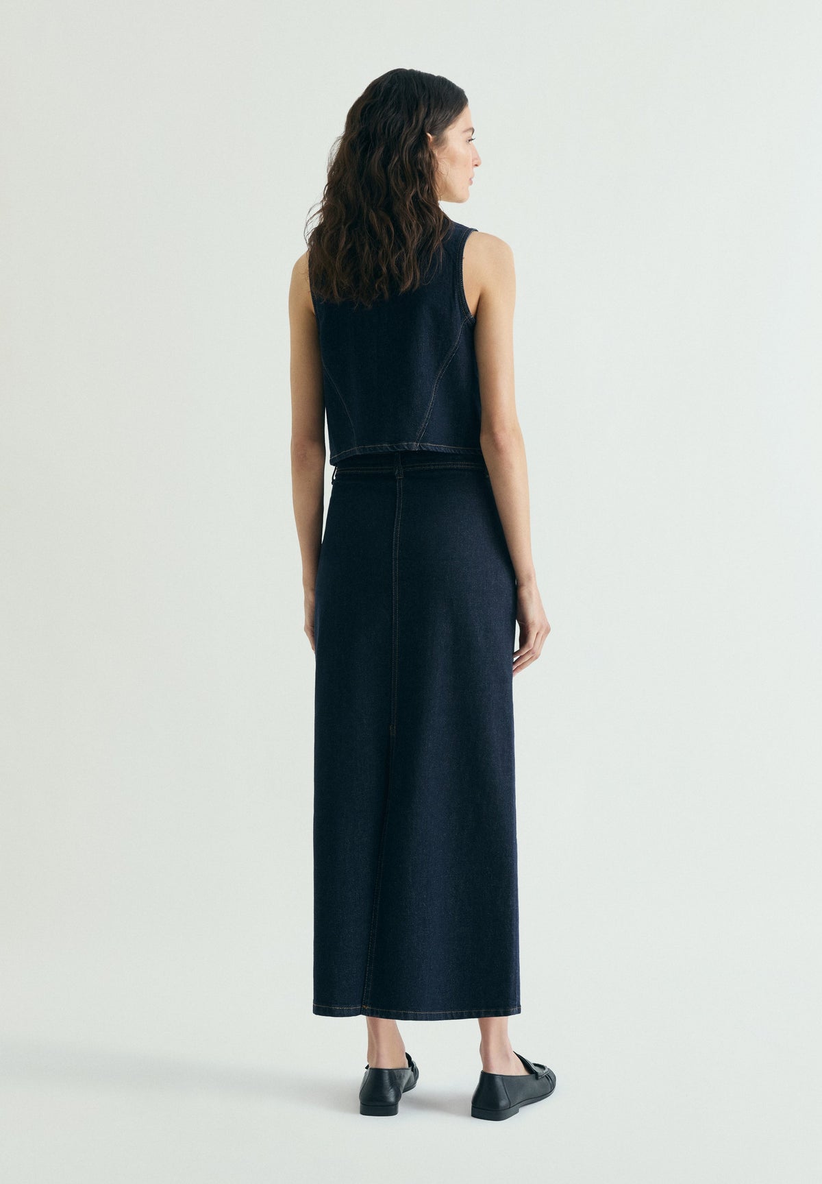 FALDA DENIM MIDI