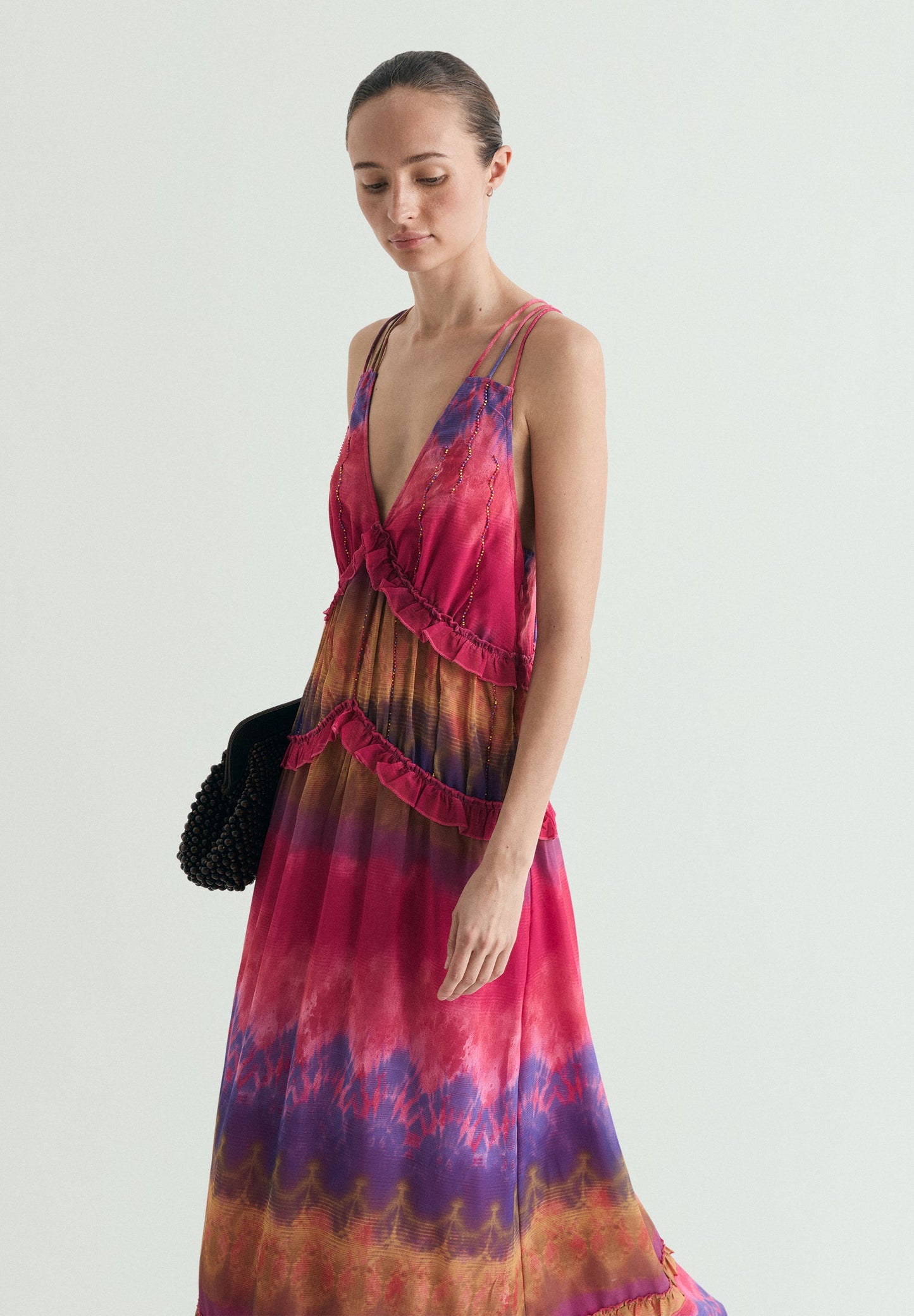 VESTIDO TIE DYE ABALORIOS