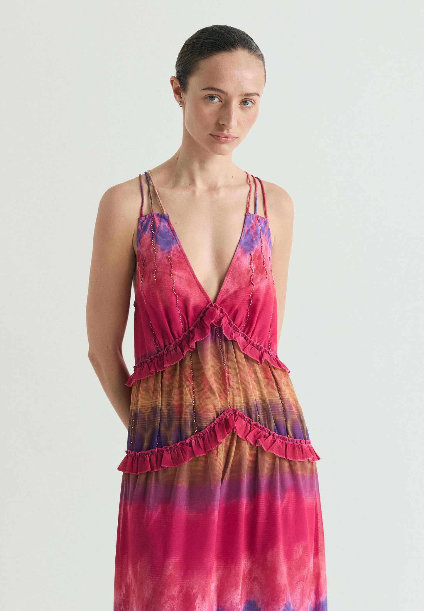 VESTIDO TIE DYE ABALORIOS